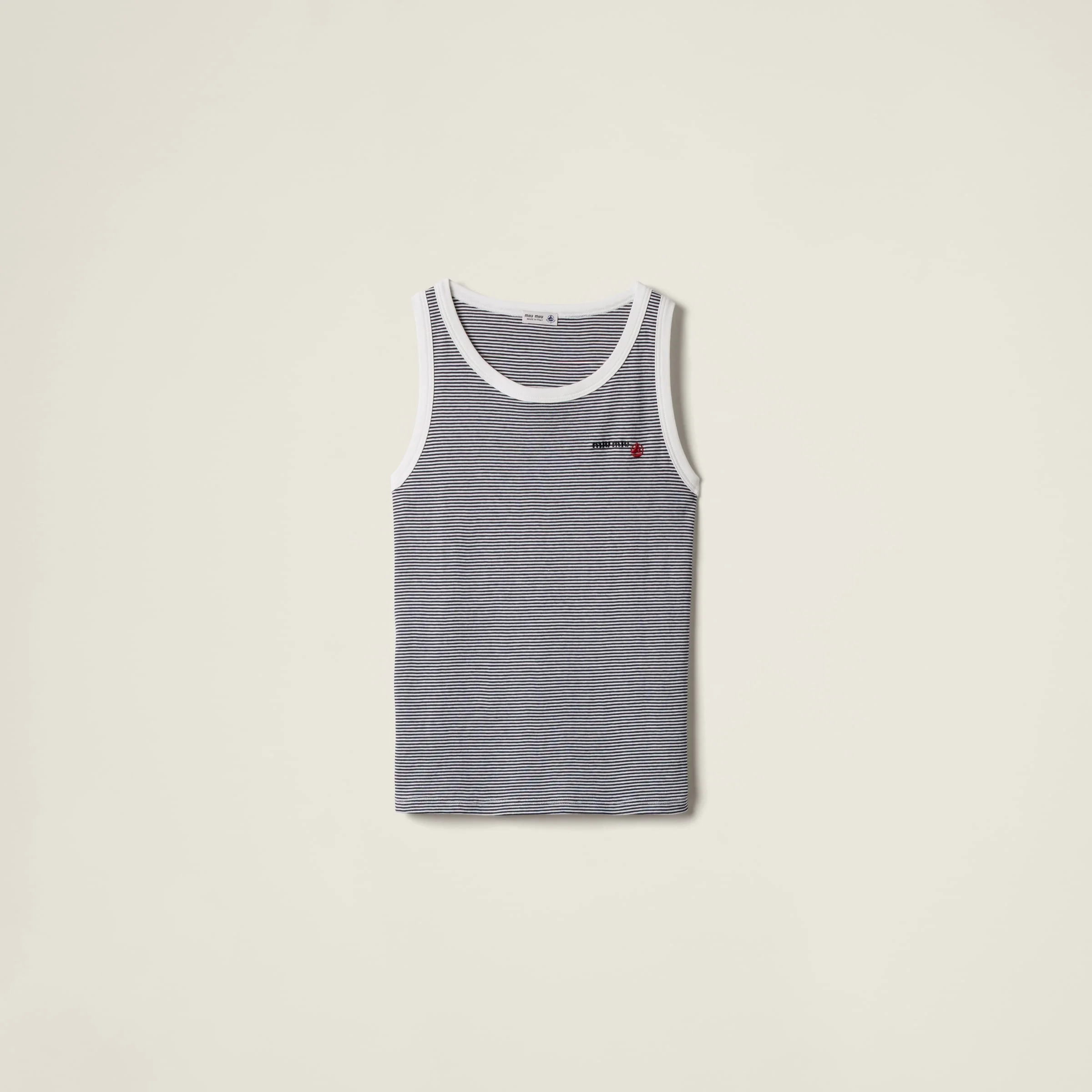 Petit Bateau X Miu Miu ribbed jersey top - 1