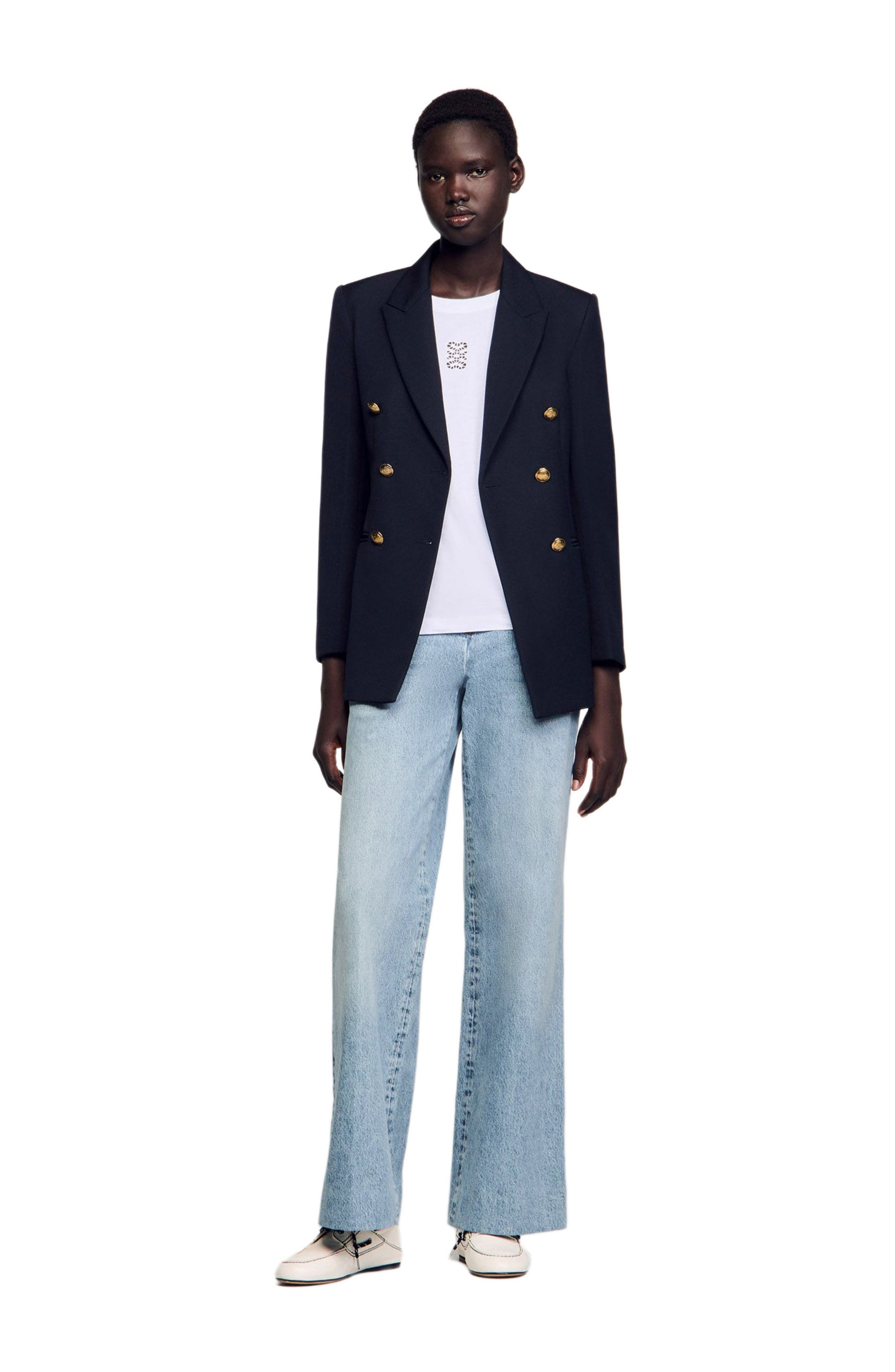 SANDRO Cotton T-shirt with embroidery in White at Nordstrom - 7