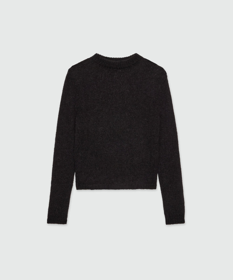 Superlight black mohair sweater 1