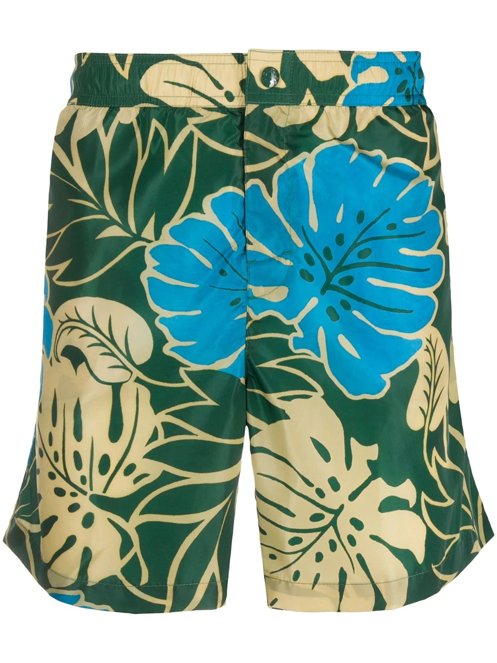 palm leaf-print swim shorts - 1