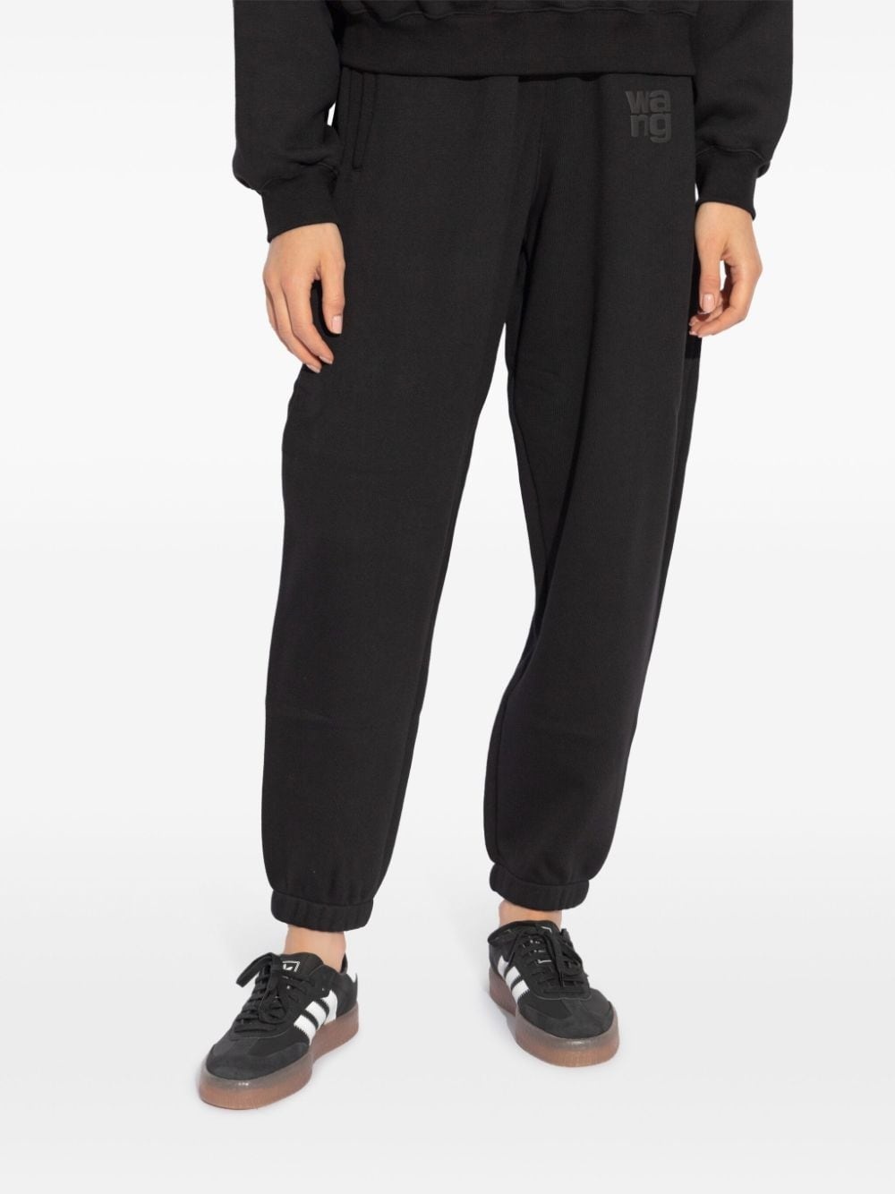 puff-logo cotton track pants - 3