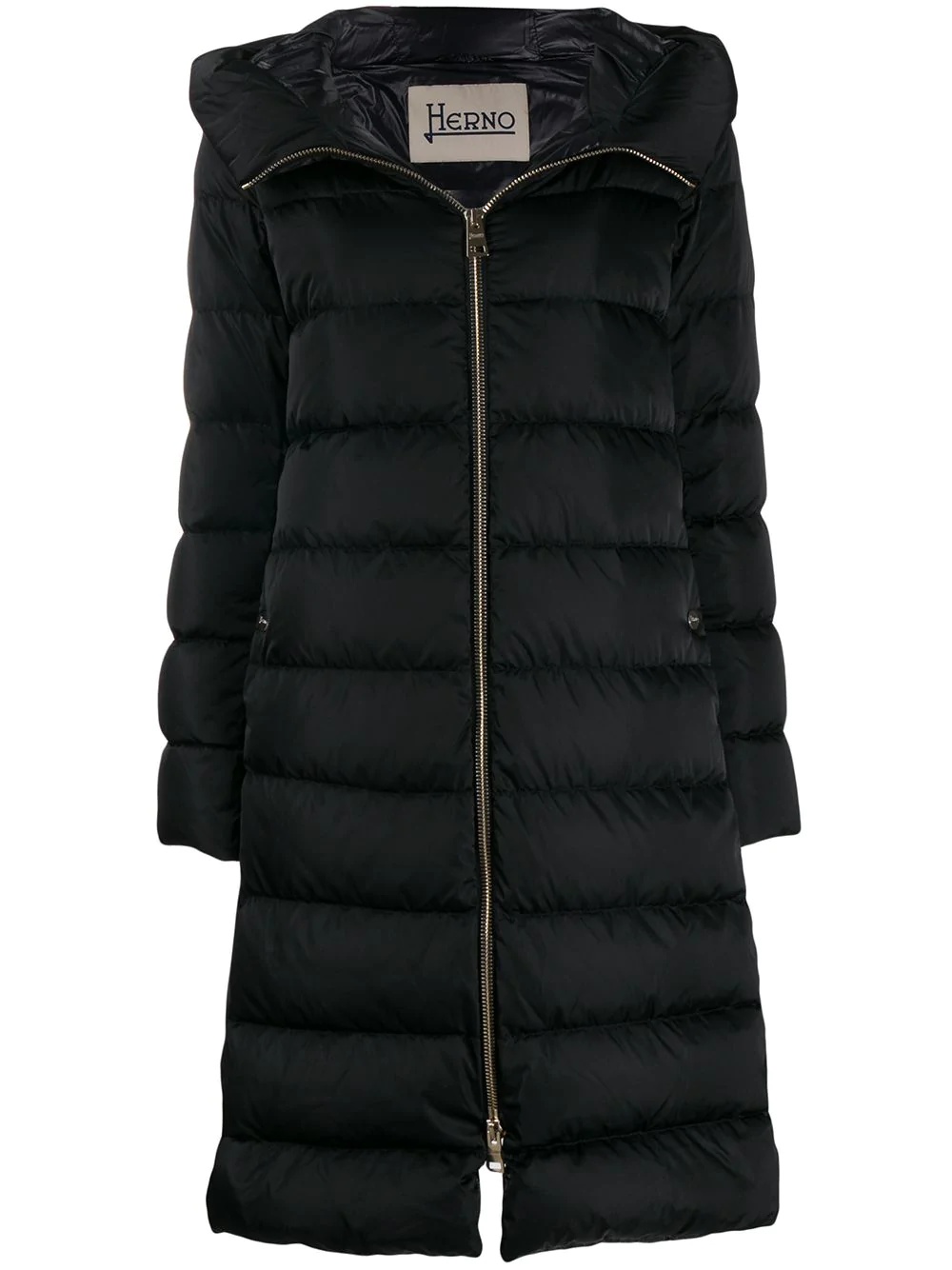 padded hooded coat - 1