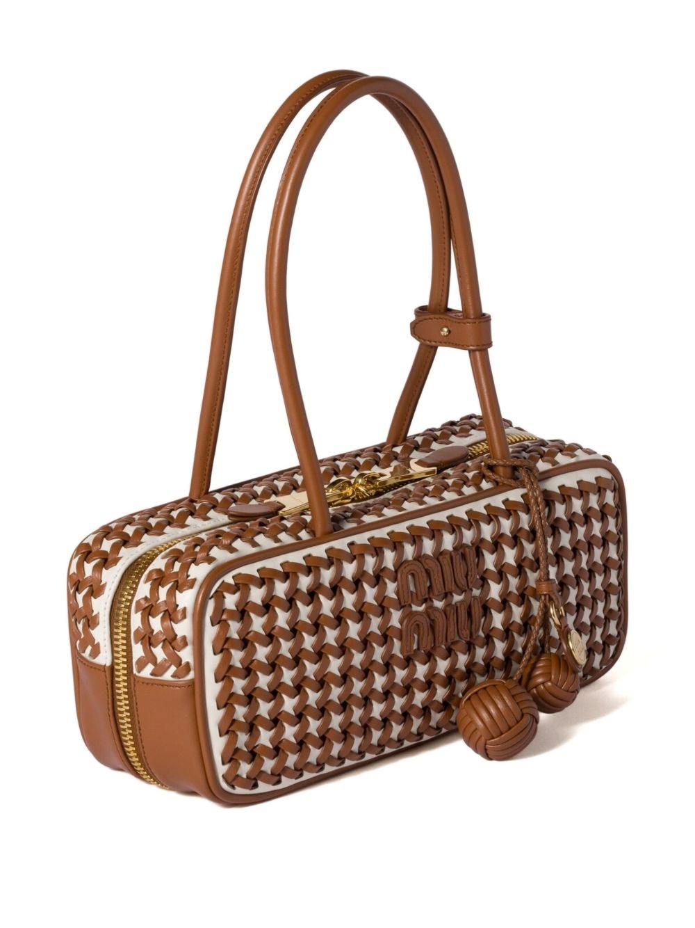 Beau woven leather tote bag - 3