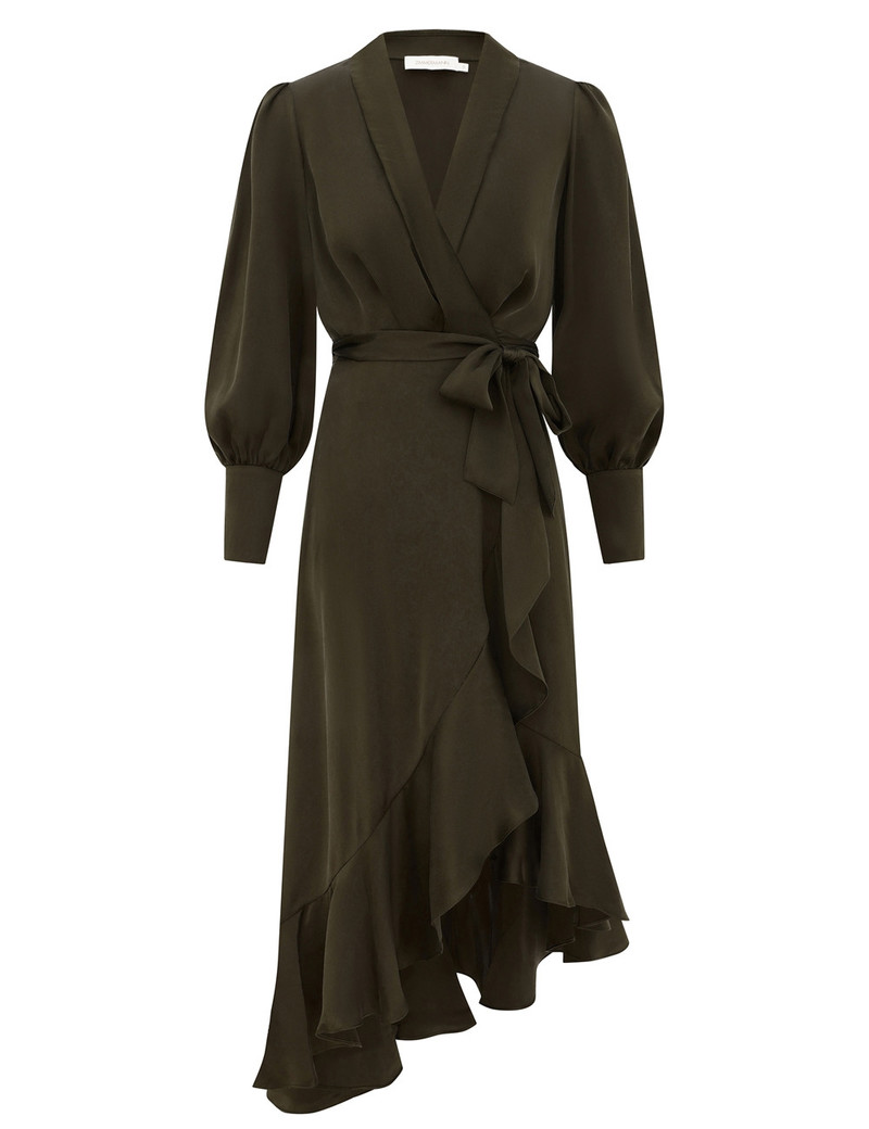 SILK WRAP MIDI DRESS 1