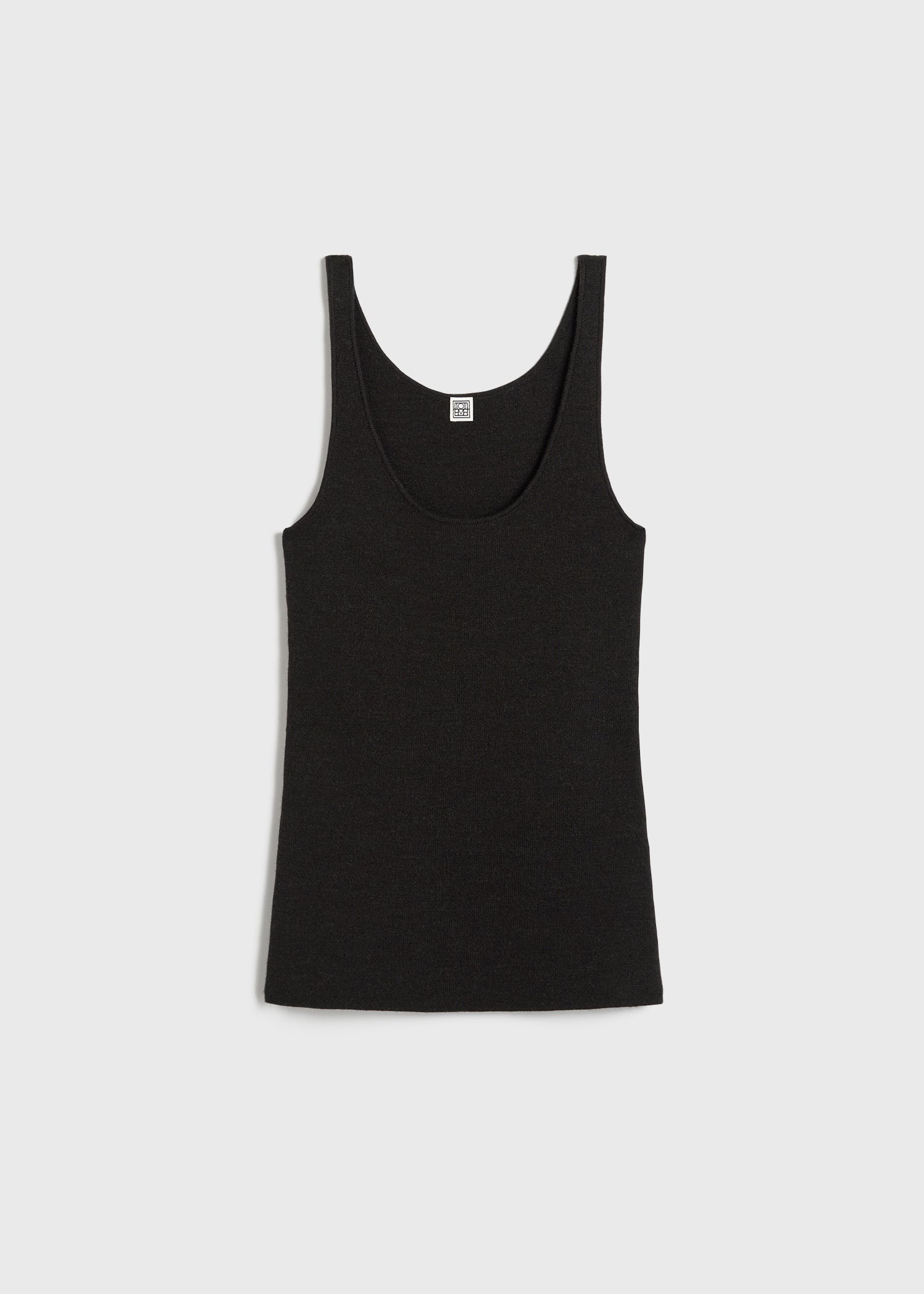 Compact knit tank bark melange - 1