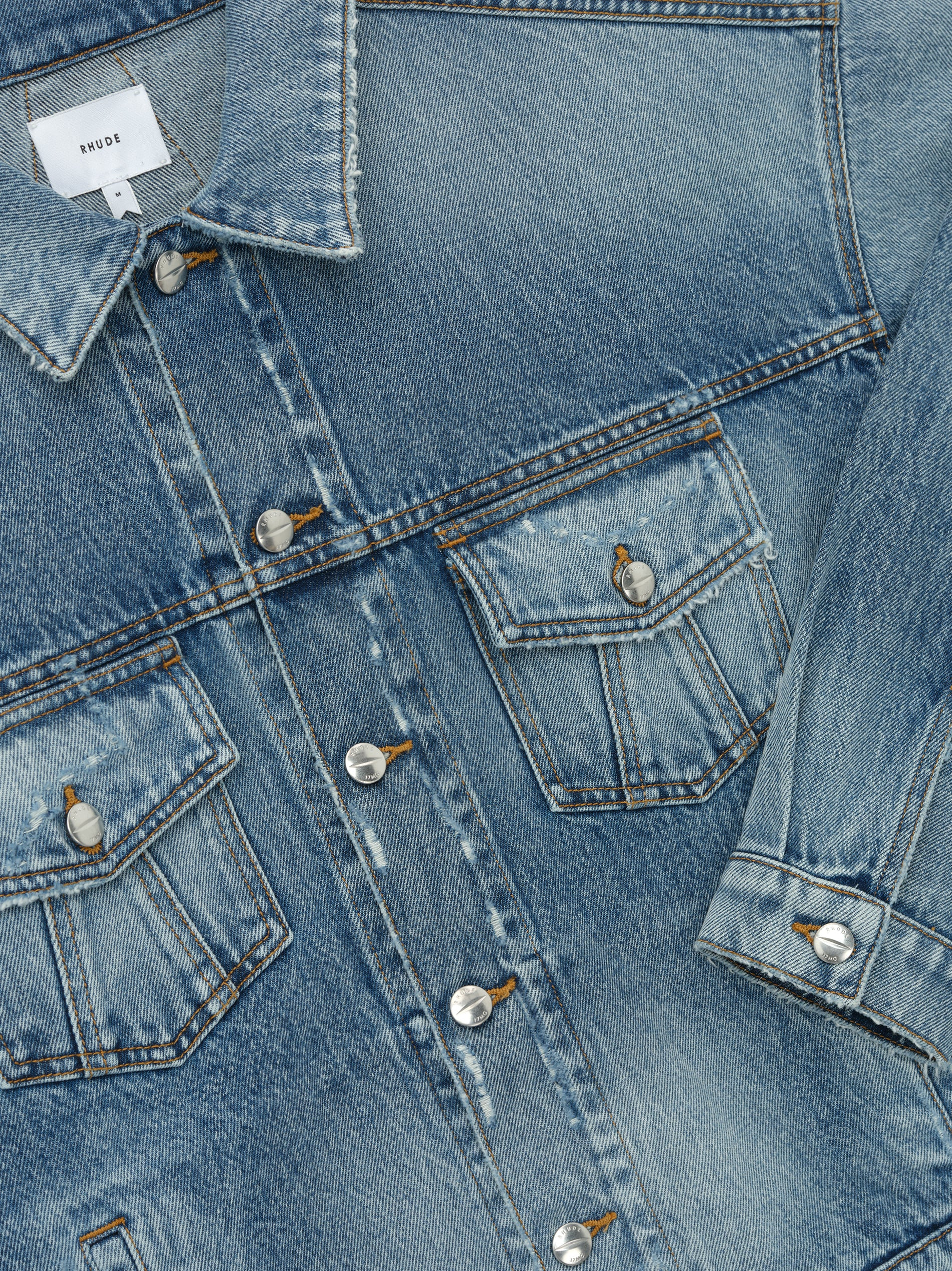 DROPNECK DENIM TRUCKER JACKET - 3