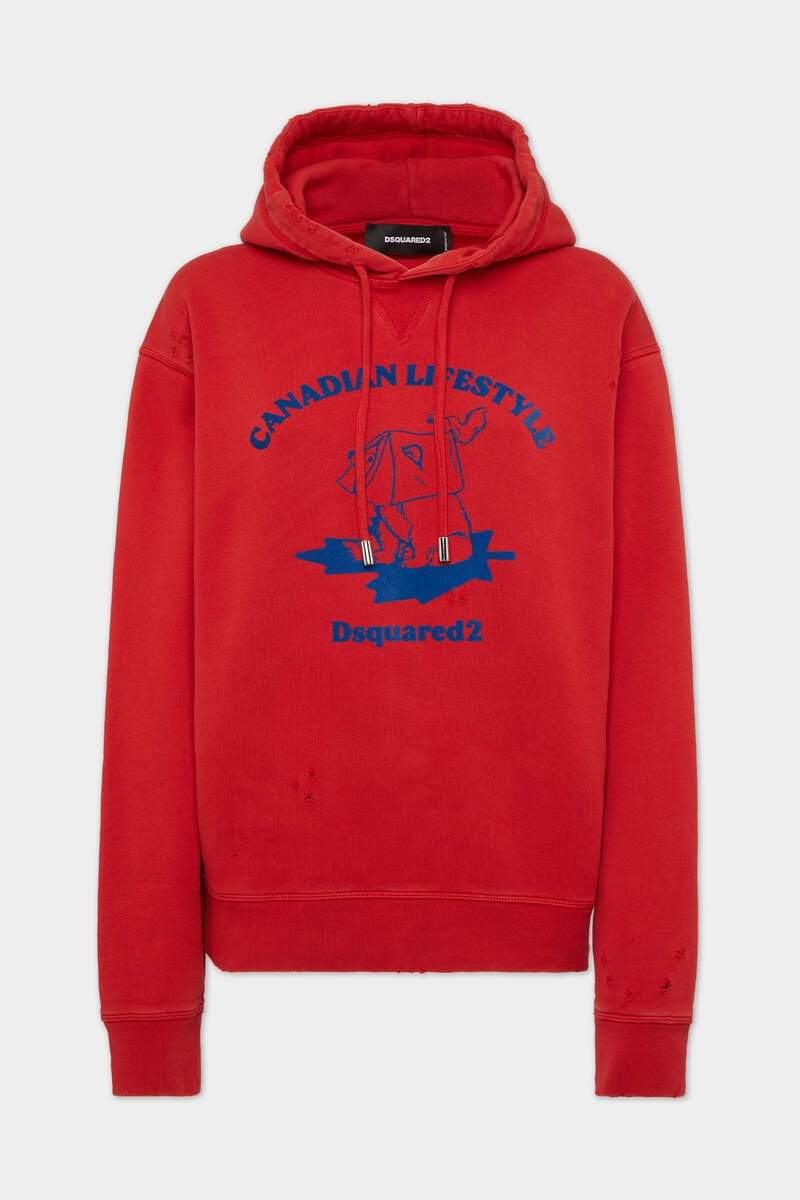 WASHED AND DESTROYED JUST RIGHT FIT HOODIE 1