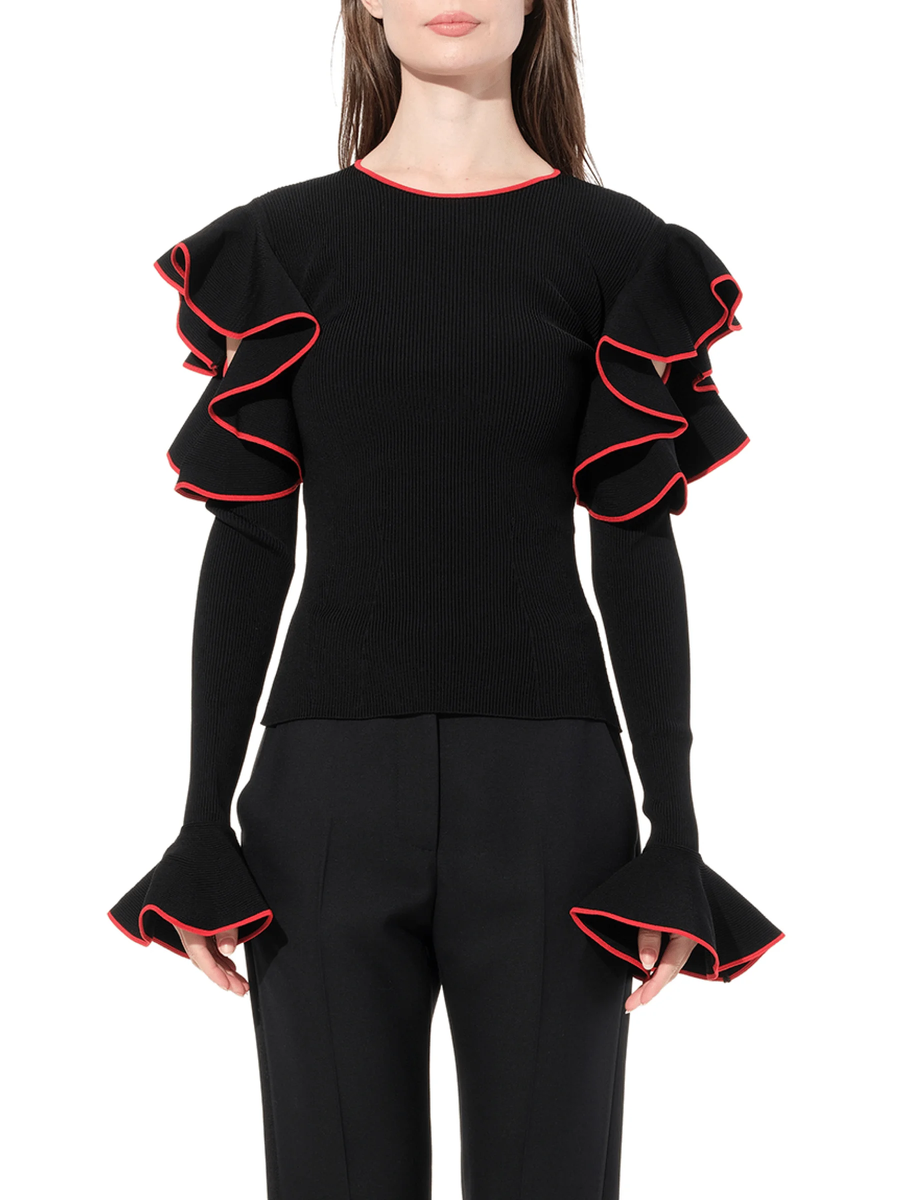 Longsleeve Knitwear in Black - 1