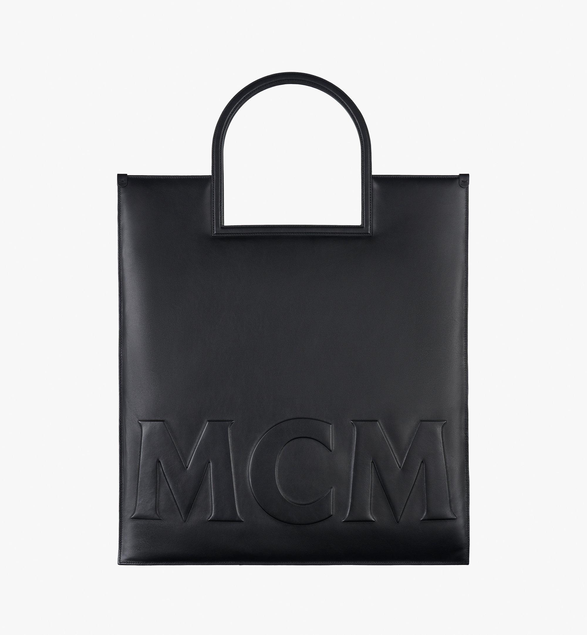 Shop MCM Logo mechannicaly Embossed Laurel Leaves