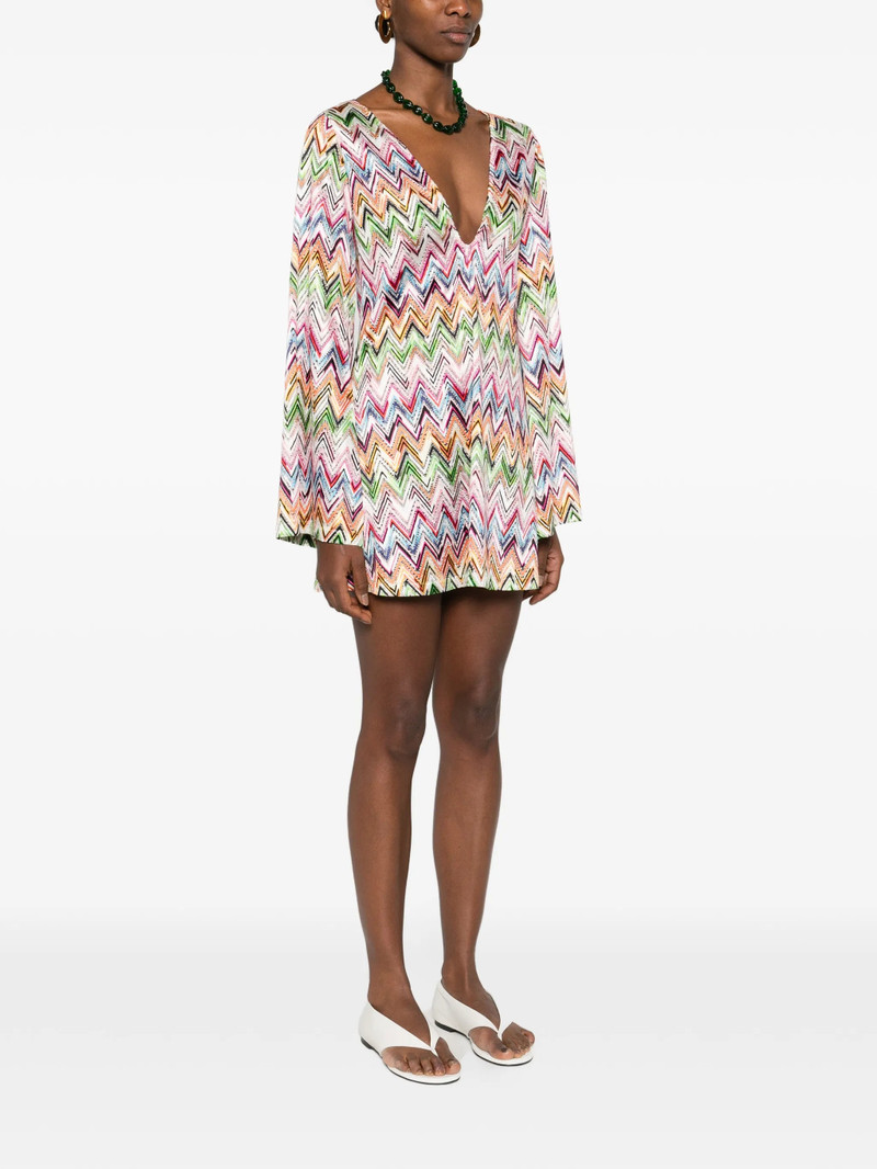 Missoni Missoni V-neck Zig-zag Mini Dress outlook