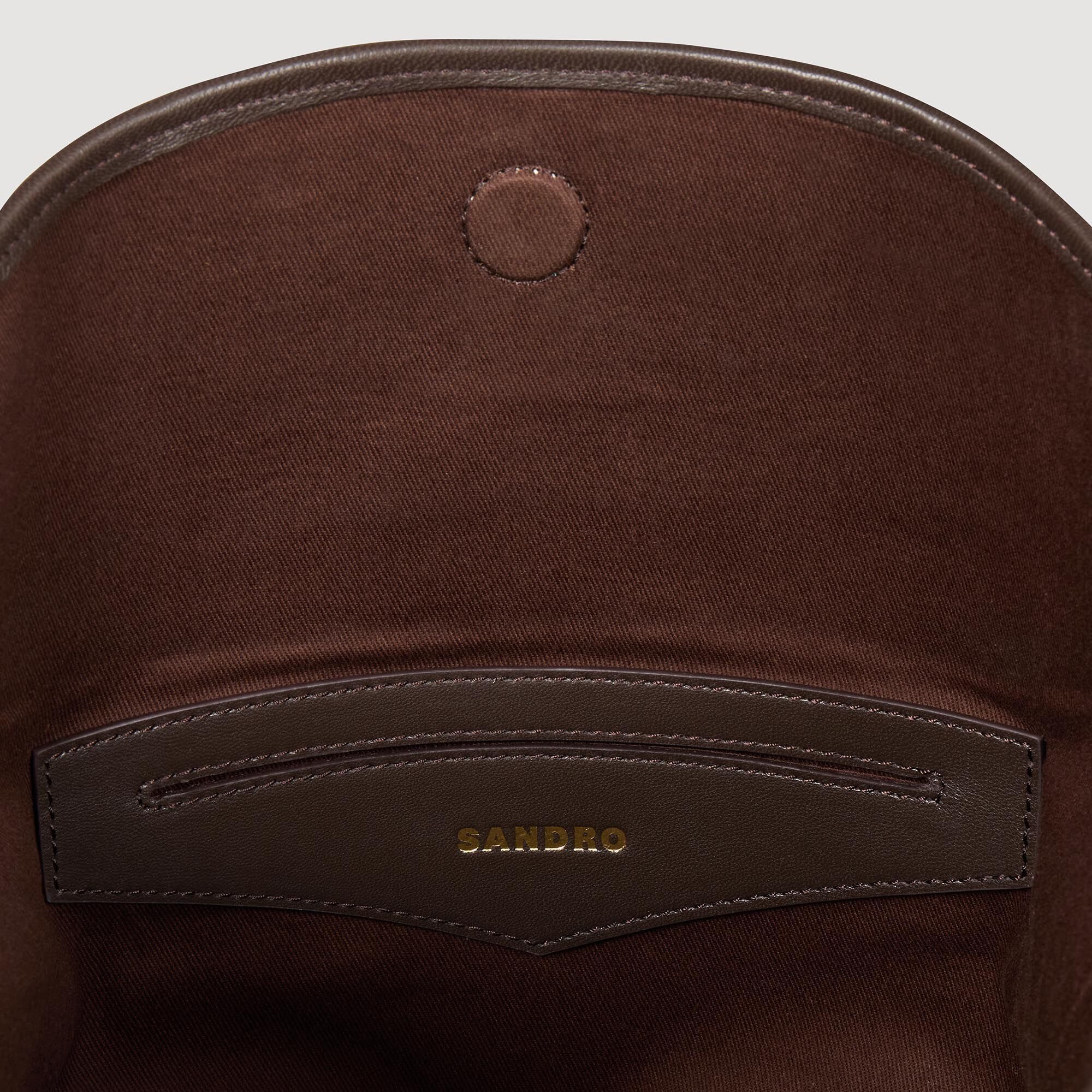 TANGOSO SUEDE AND LEATHER BUCKET BAG - 8