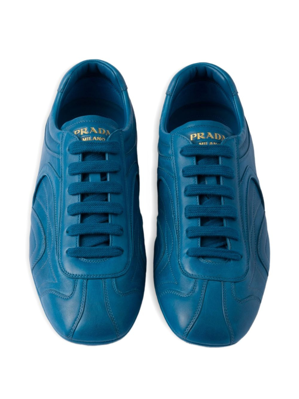 Antiqued leather sneakers - 4