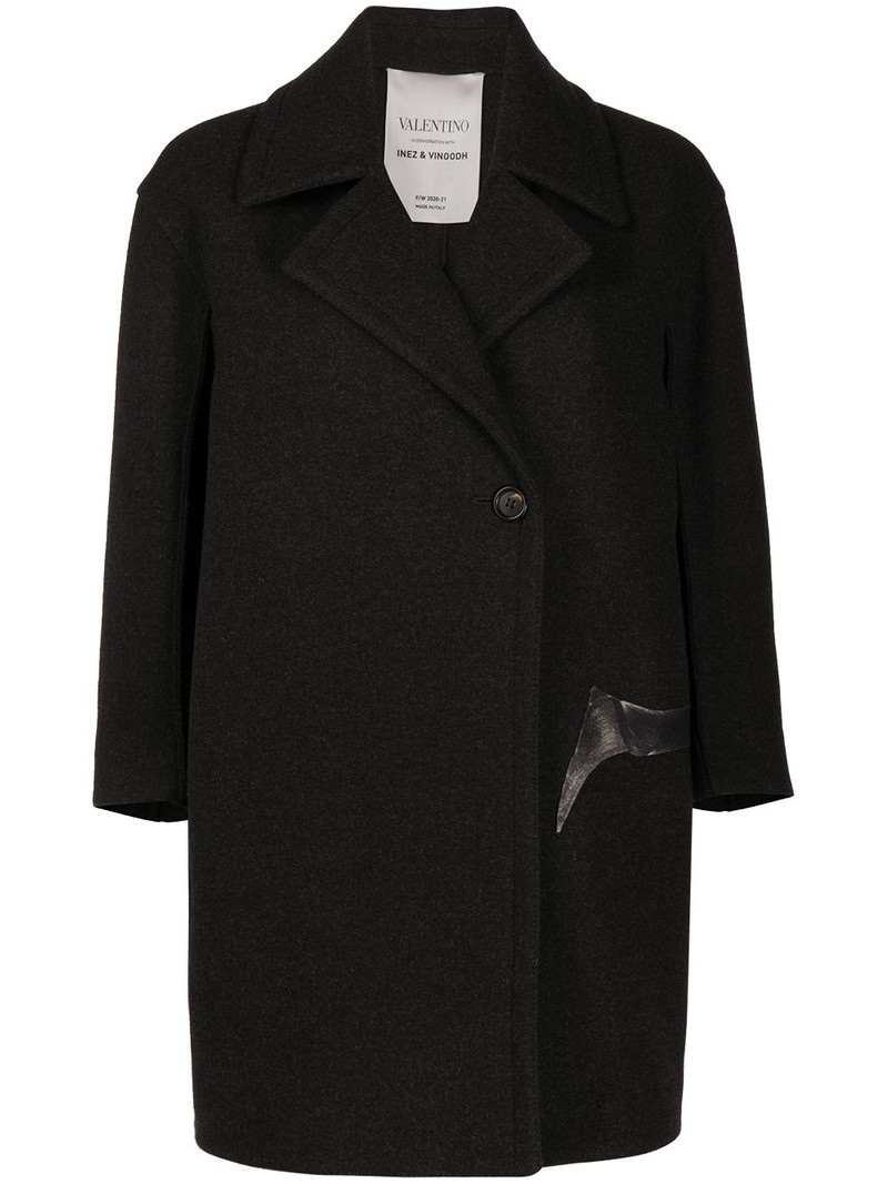 Flowersity single-breasted coat 1