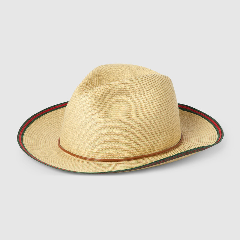 Straw hat with Web 5