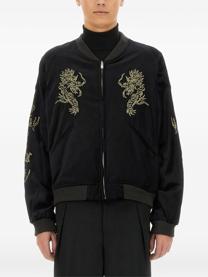 dragon-embroidered bomber jacket 1