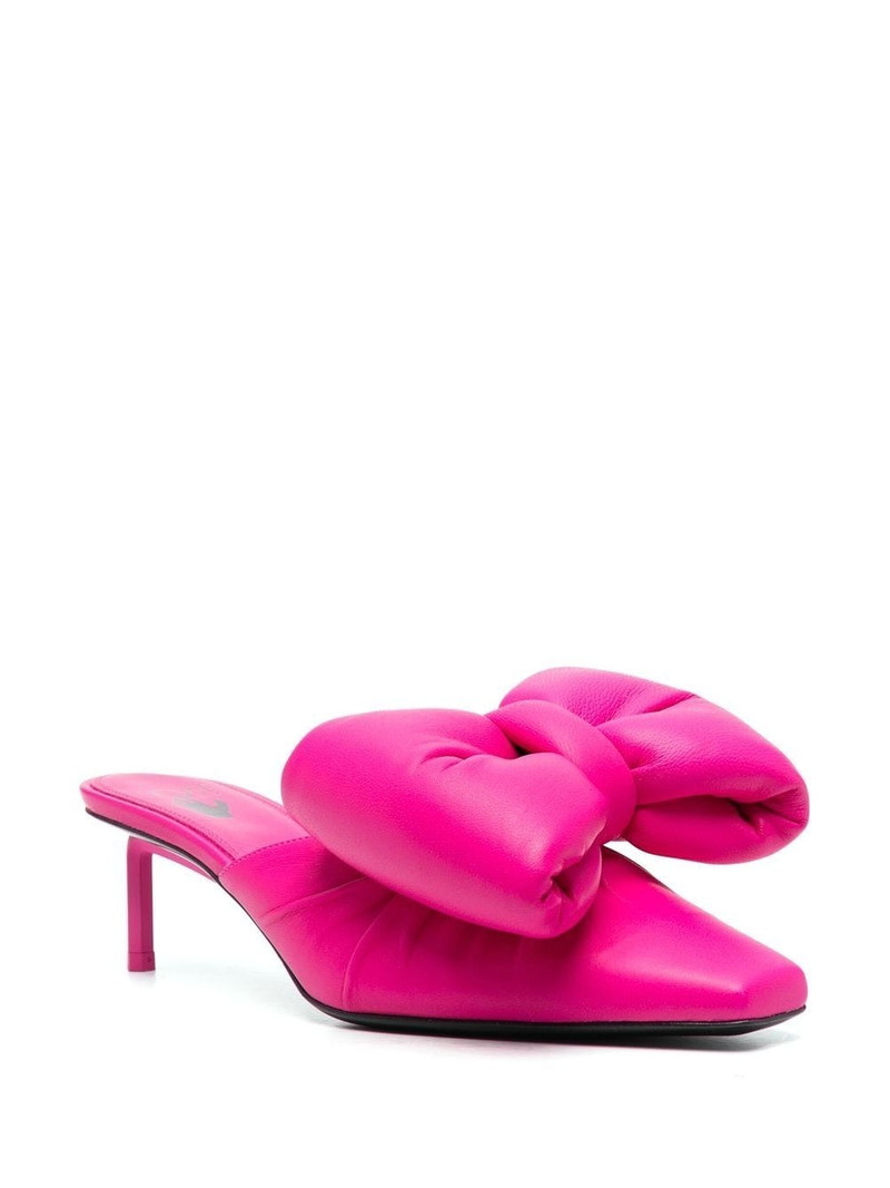 Off-White Allen padded-bow leather mules outlook