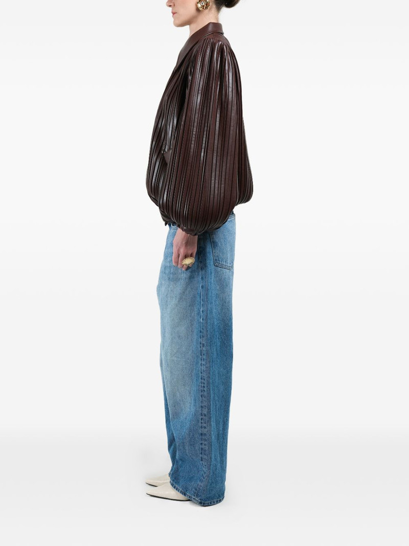 pleated short bomber jacket 4
