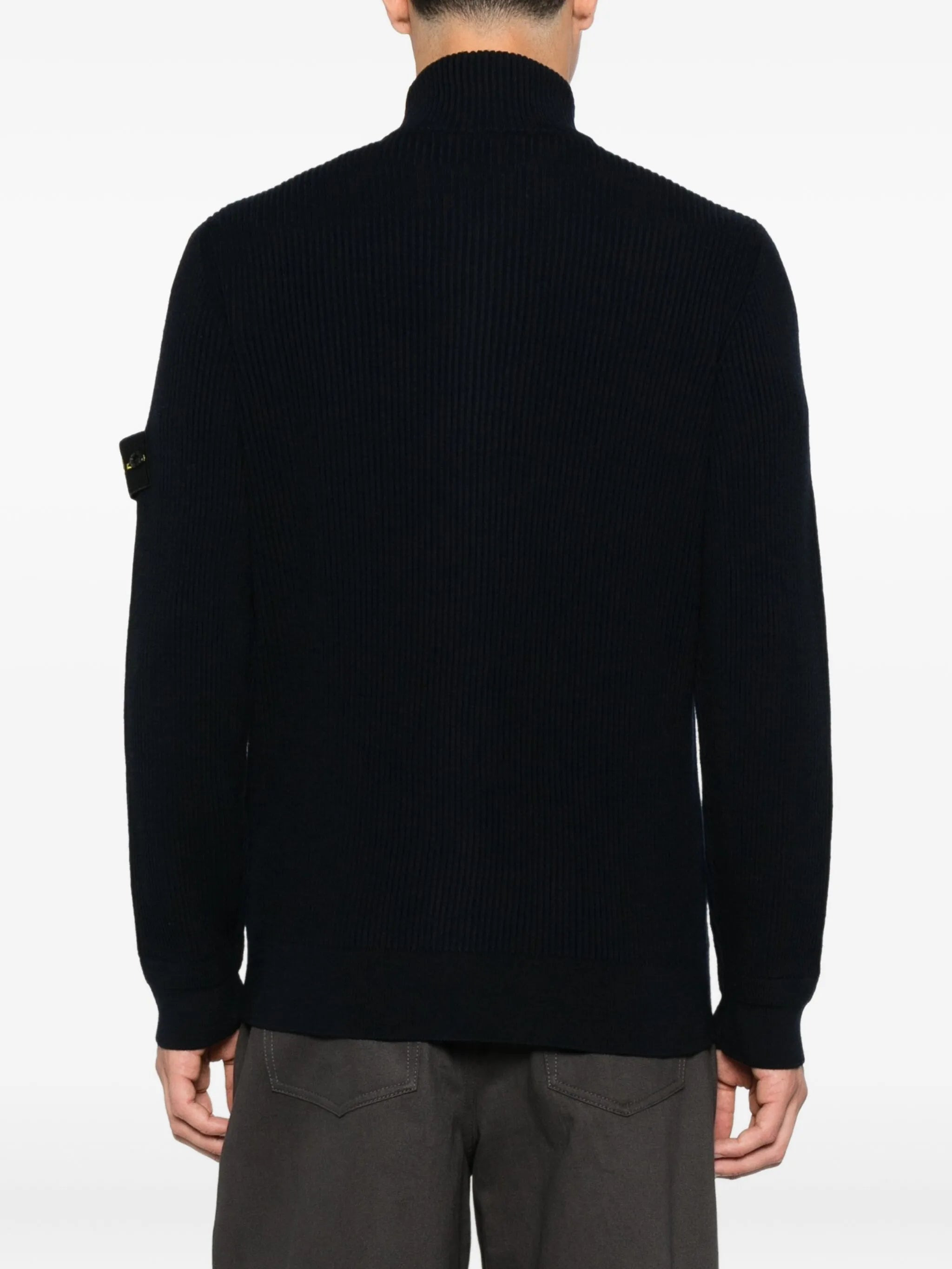Stone Island 5100006 Ribbed Zip-up Cardigan - 5