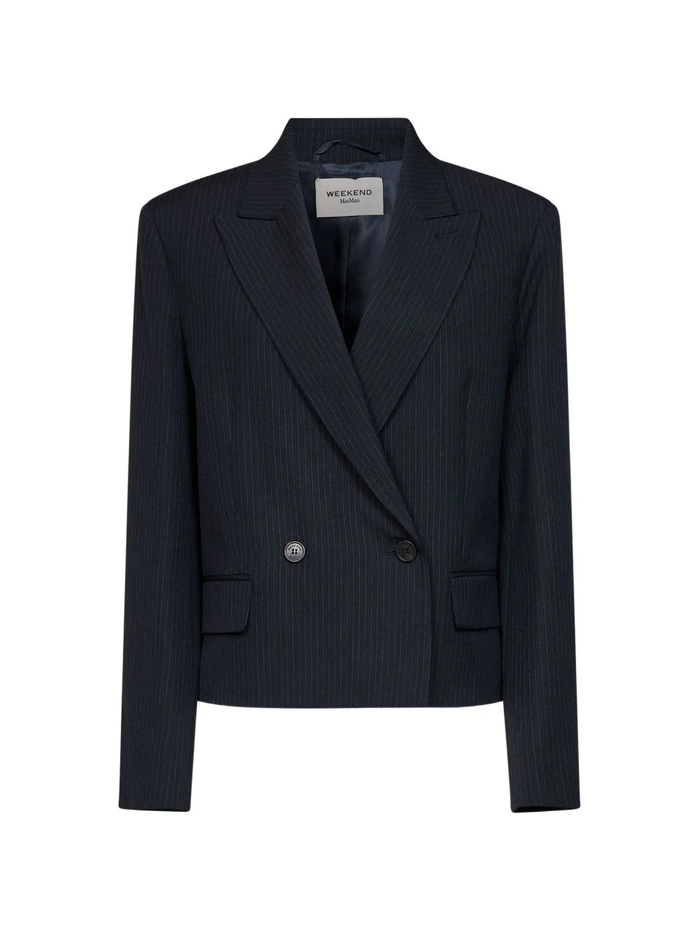 Canapa pinstripe double-breasted blazer - 1