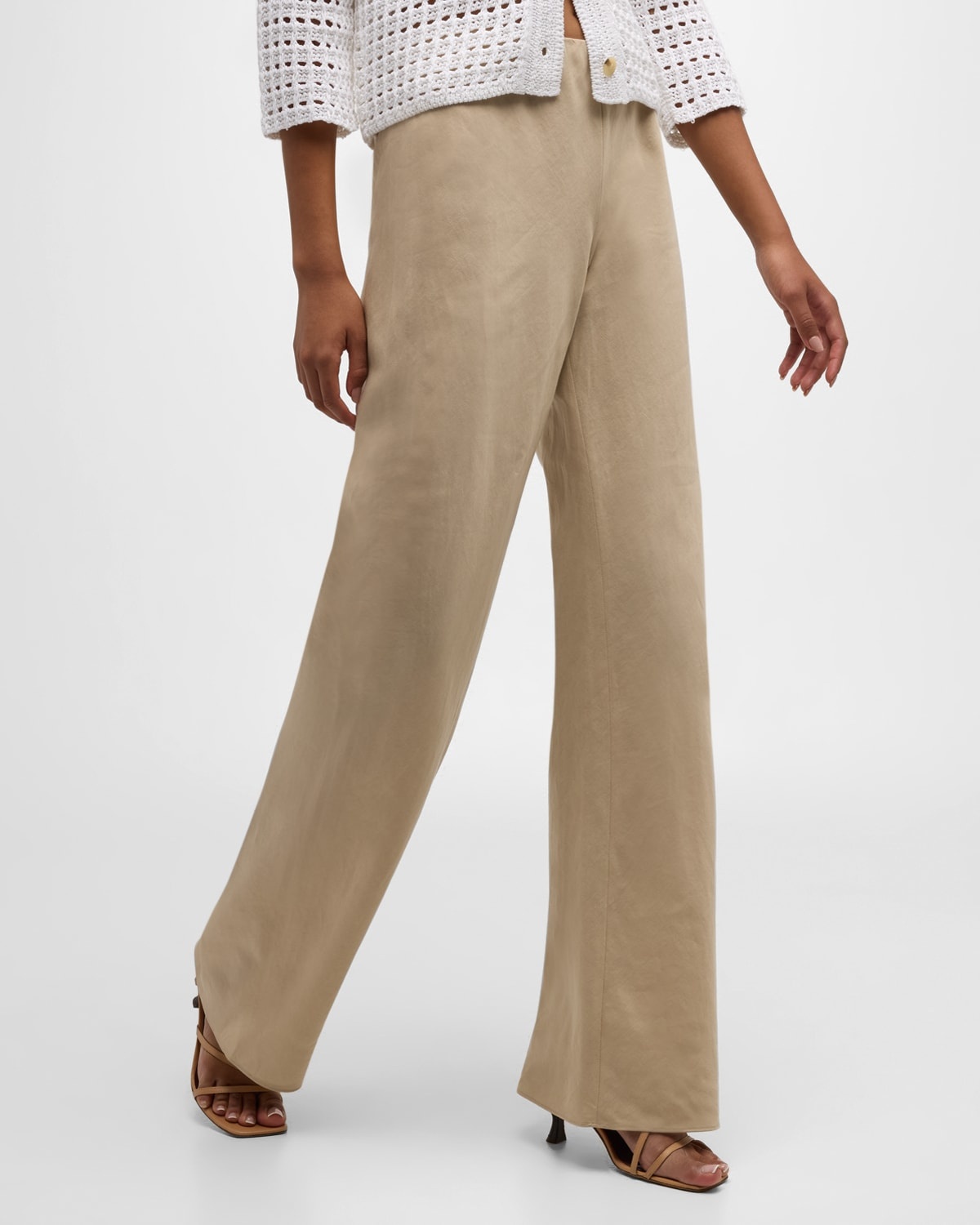 High-Waist Cotton Bias Pants - 8