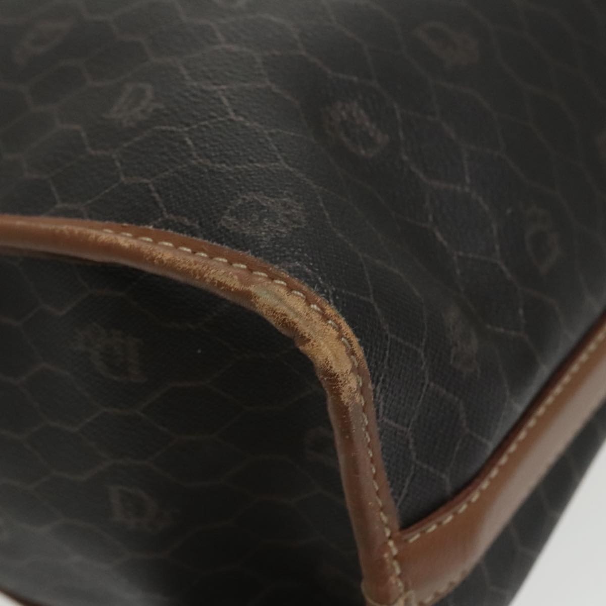 DIOR Honeycomb Canvas Hand Bag Black - 11
