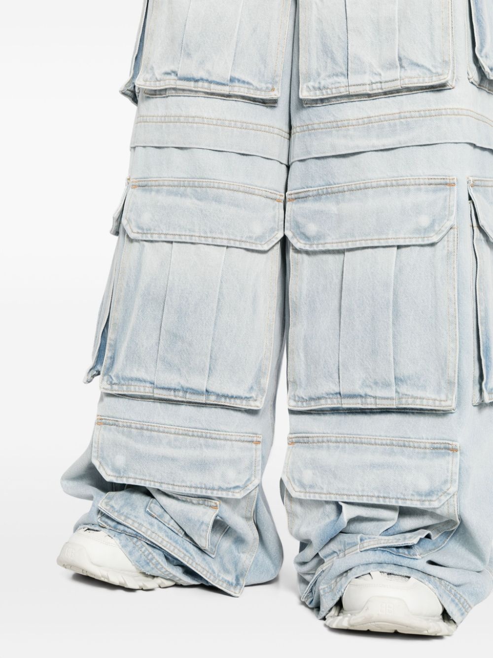wide-leg multi-pocket jeans - 5