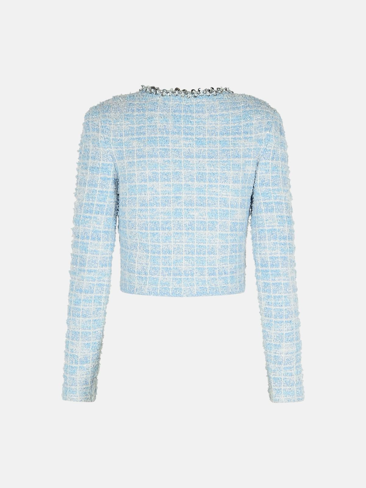'CHECK' SKIRT IN LIGHT BLUE POLYESTER BLEND - 3