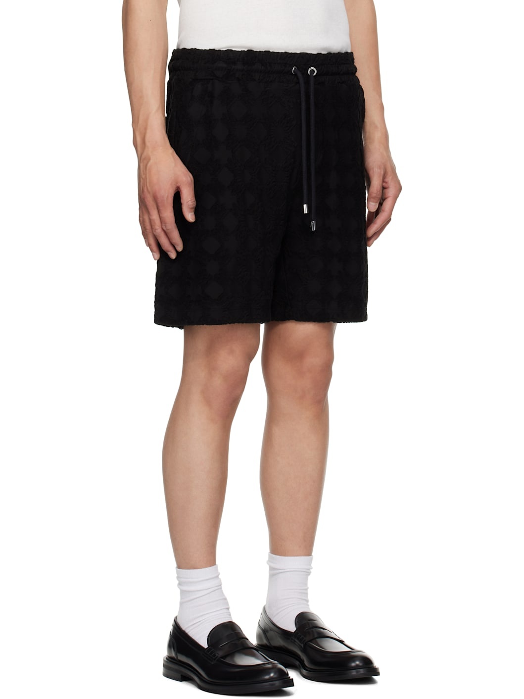 Black MA Quad Toweling Shorts - 2