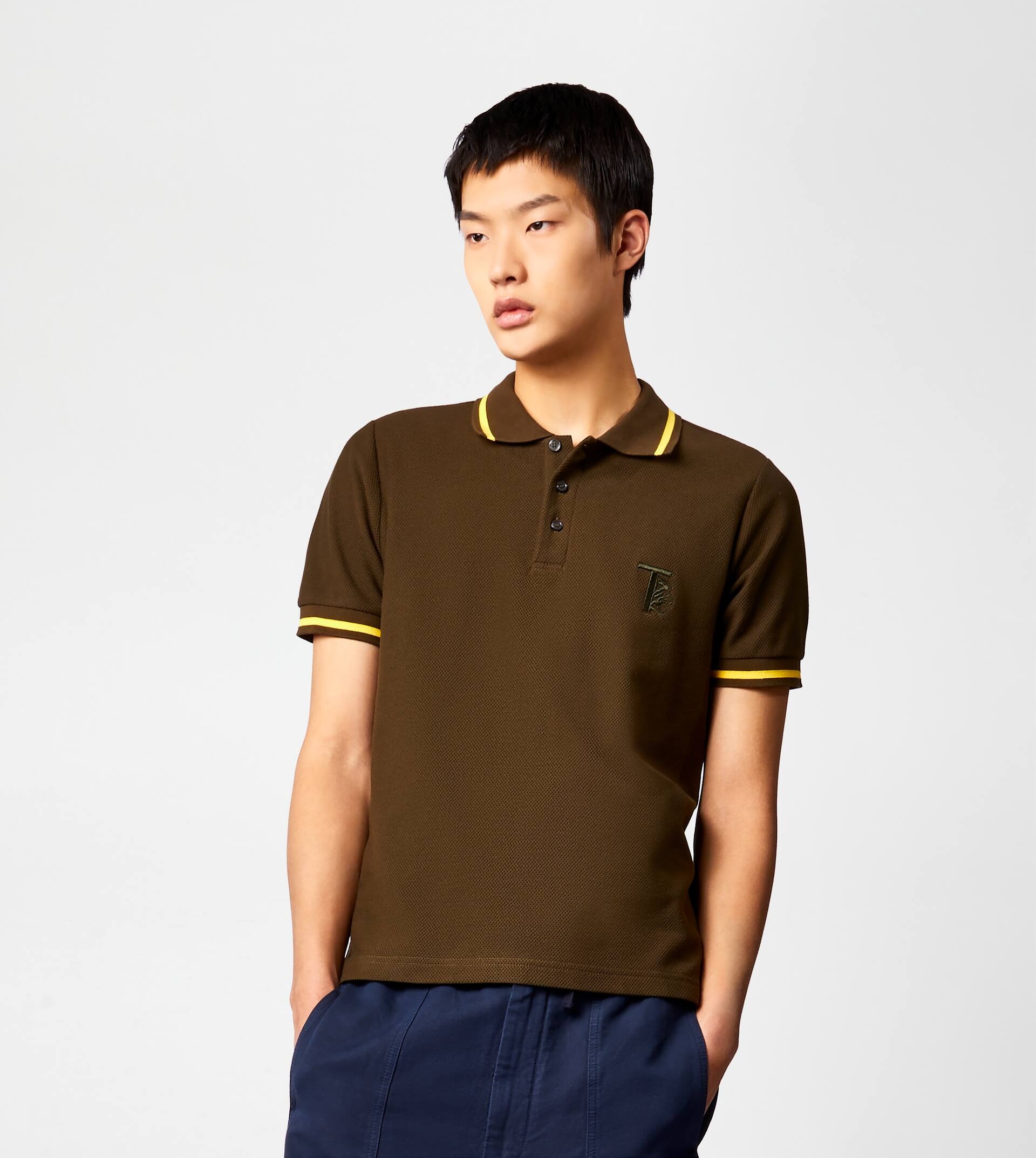 POLO SHIRT IN PIQUET - GREEN - 3