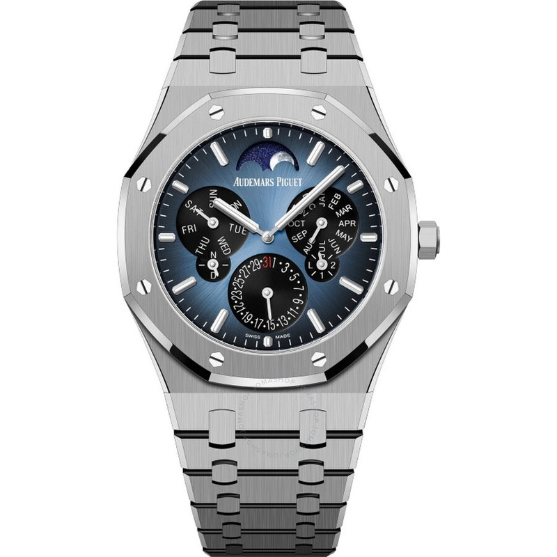 Audemars Piguet Royal Oak Perpetual Automatic Blue Dial Men's Watch 26586TI.OO.1240TI.01 - 1