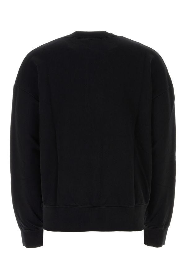 Black cotton oversize sweatshirt - 2