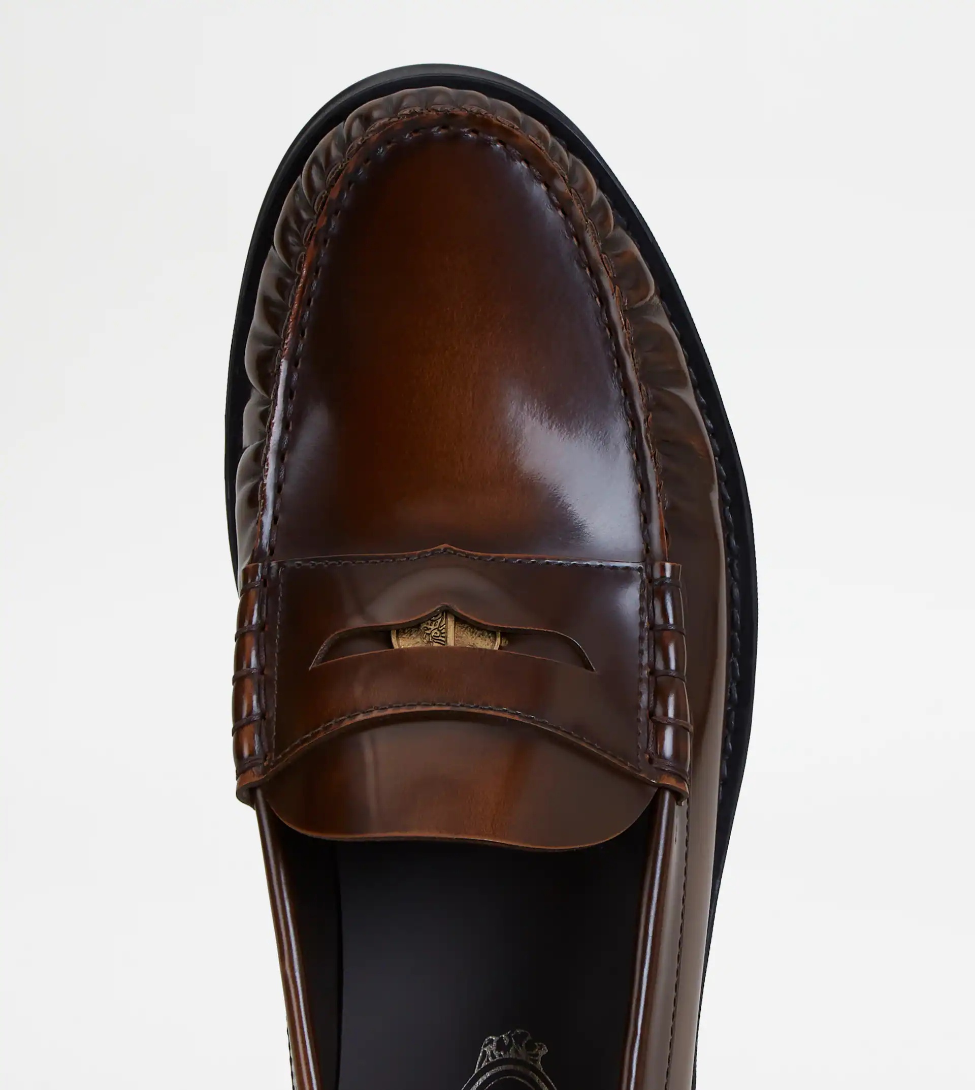 LOAFERS IN LEATHER - BROWN - 5