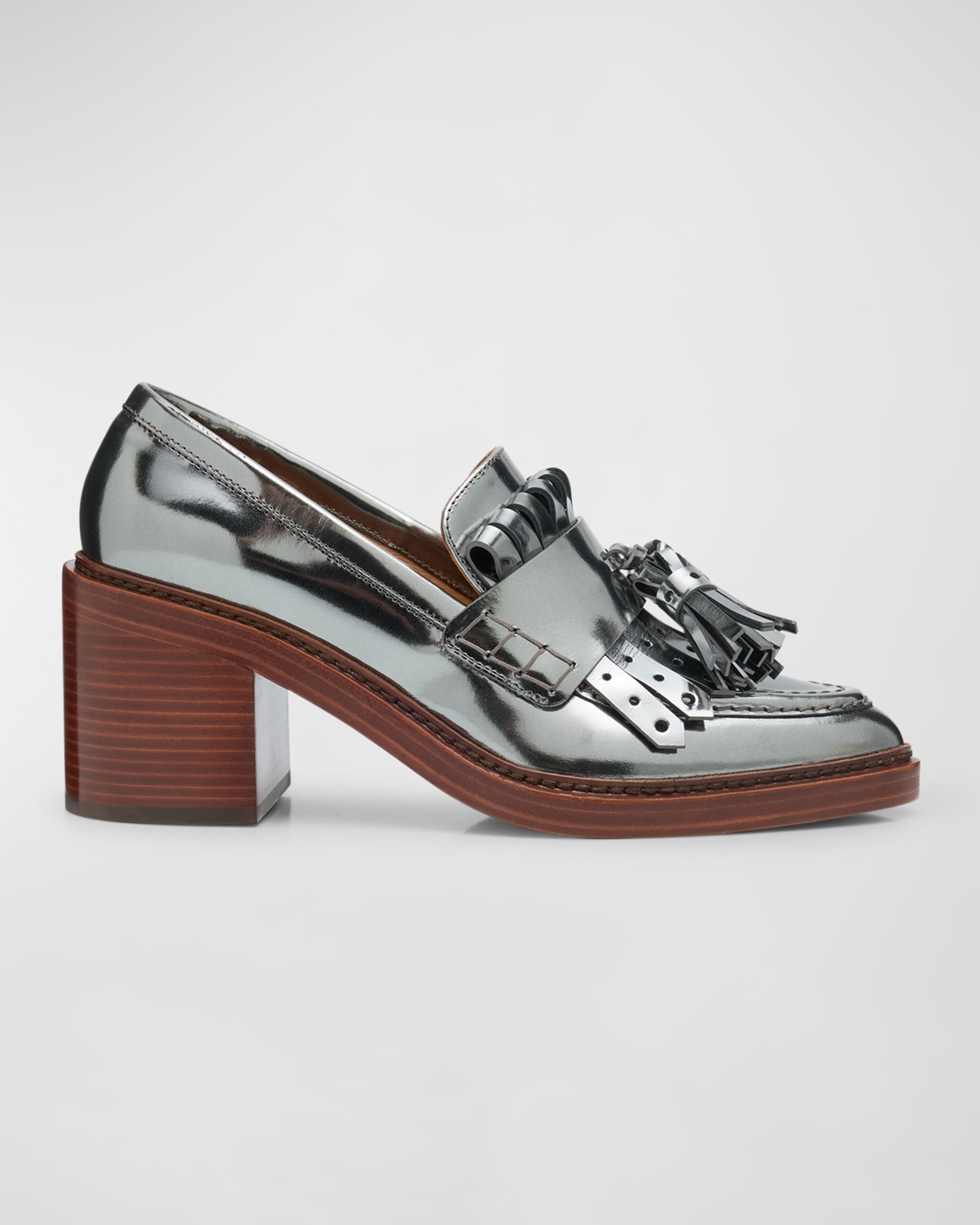 Fiona Metallic Kiltie Tassel Loafers - 1