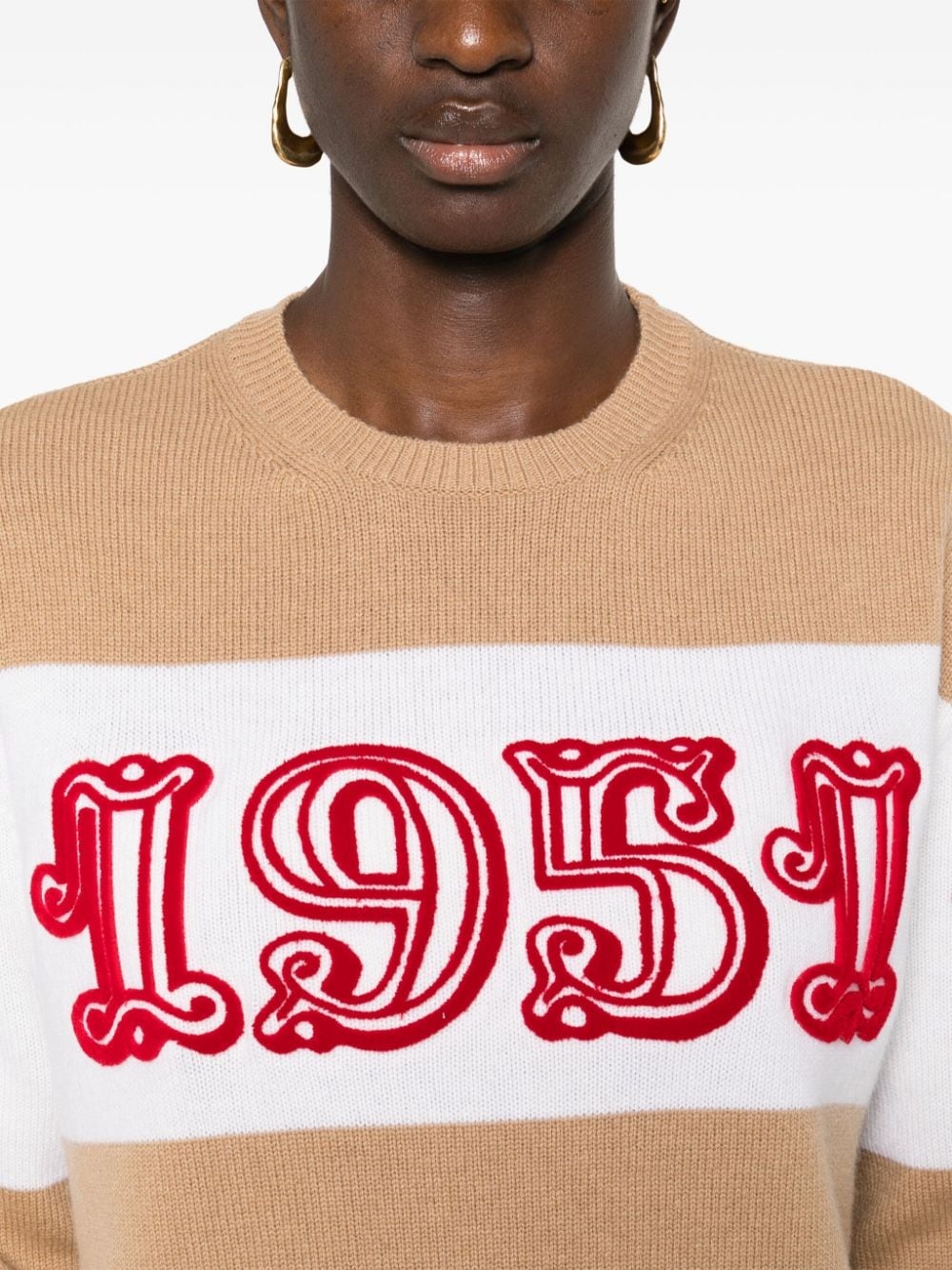Dirce 1951-motif striped jumper - 5