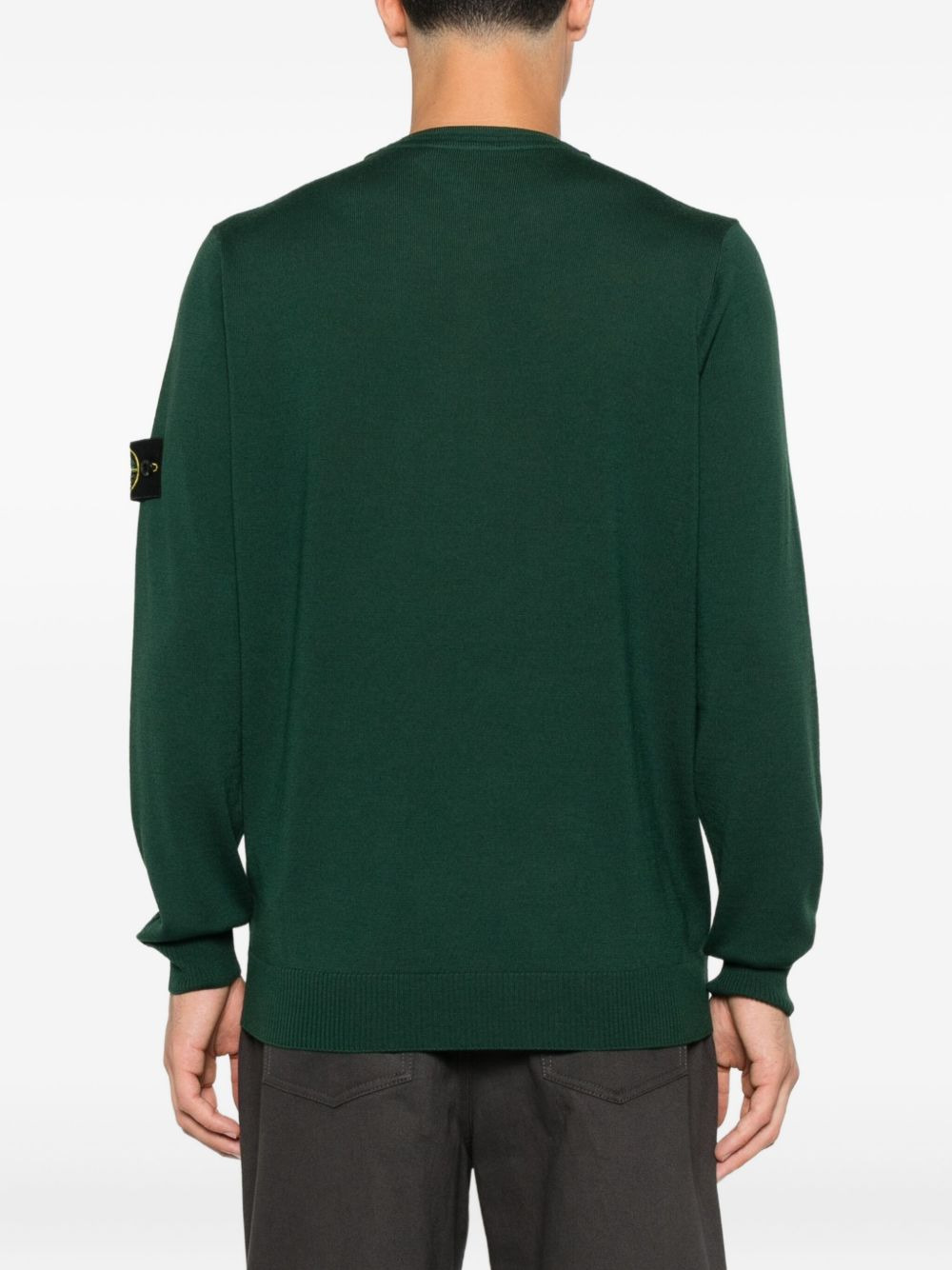crew-neck patch sweater - 4