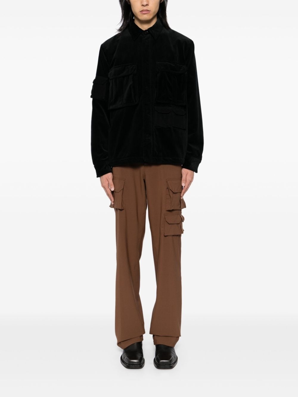 multi-pocket straight leg trousers - 2
