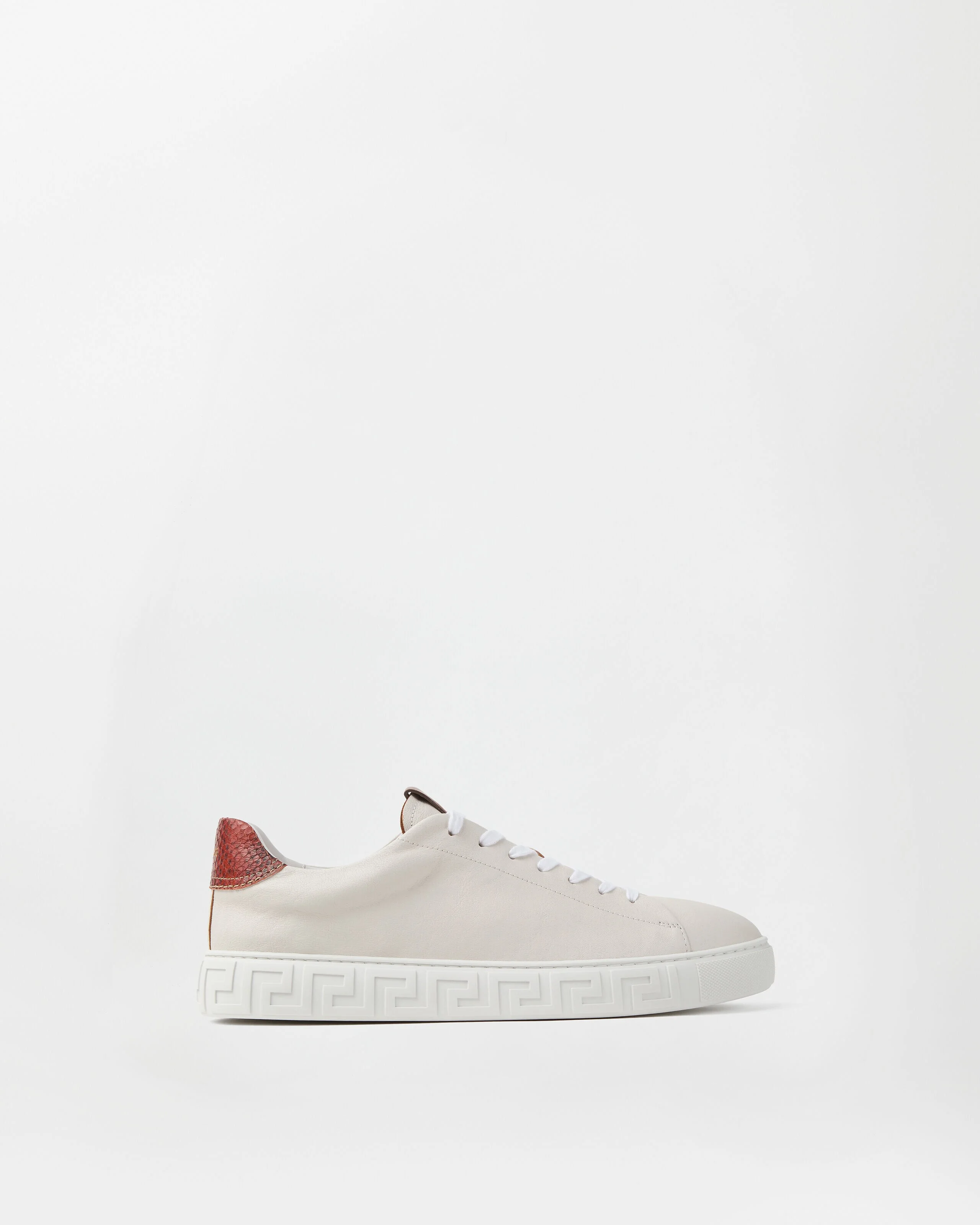 Greca Leather Sneakers - 1