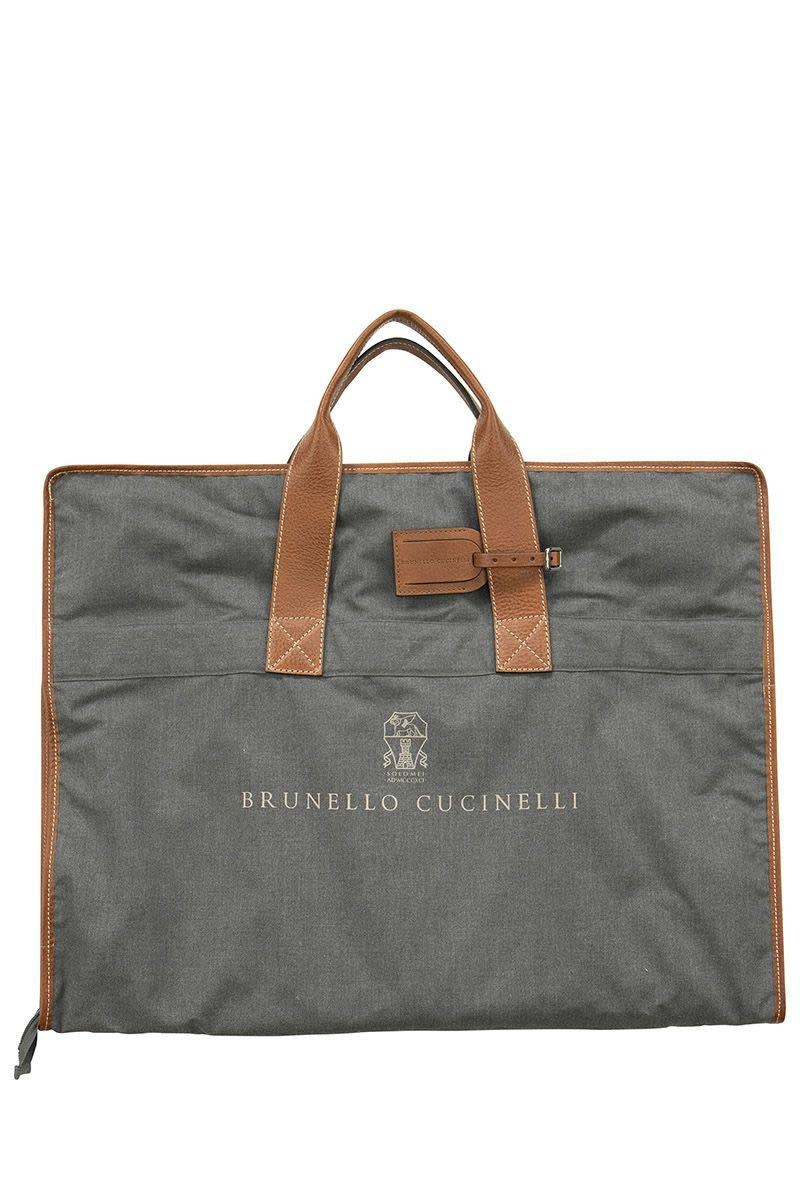 BRUNELLO CUCINELLI COTTON AND LEATHER COVERS - 1