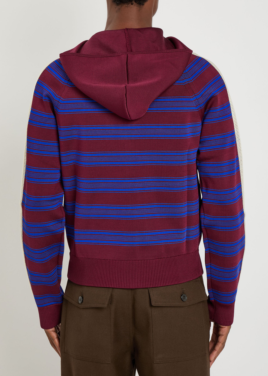 Wales Bonner Music Striped Hooded Fine-knit Jumper - 3