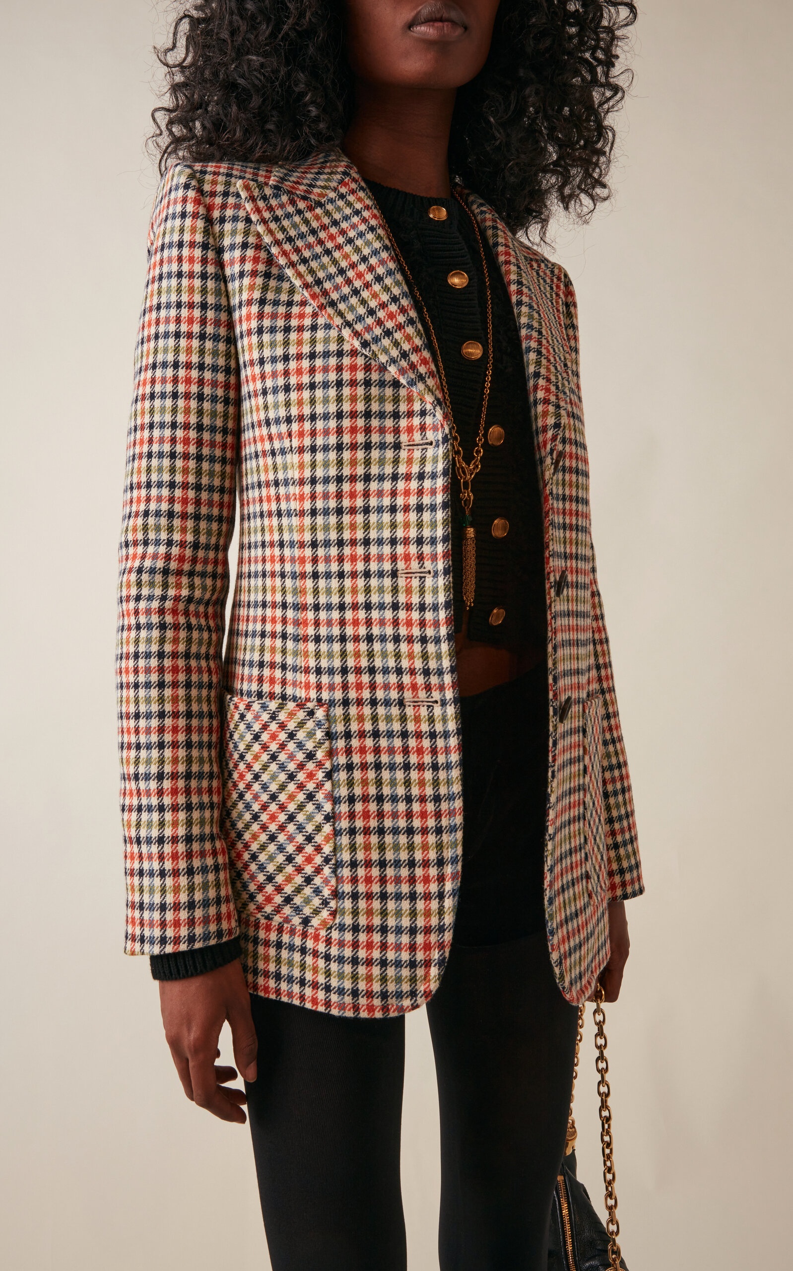 Chloé Houndstooth Cotton Blazer multi | modaoperandi