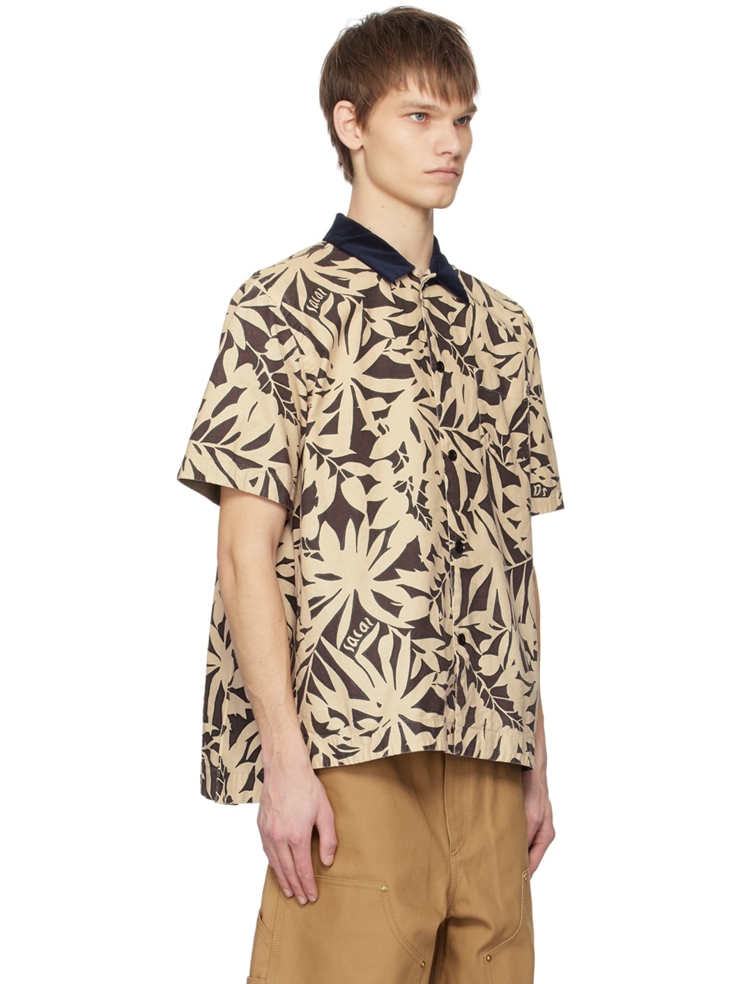 Brown & Beige Leaf Shirt - 2
