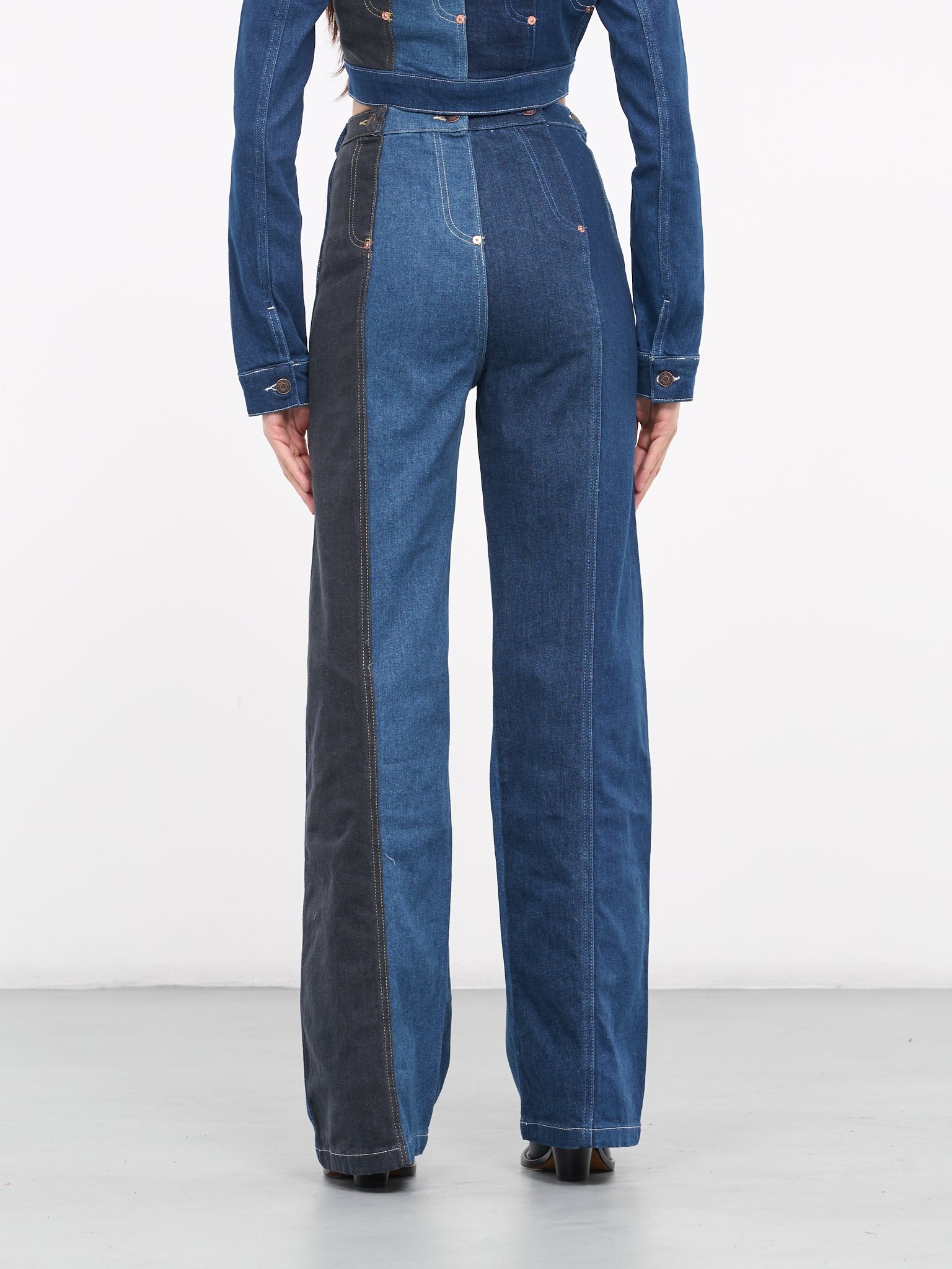 Denim Patchwork Jeans - 3