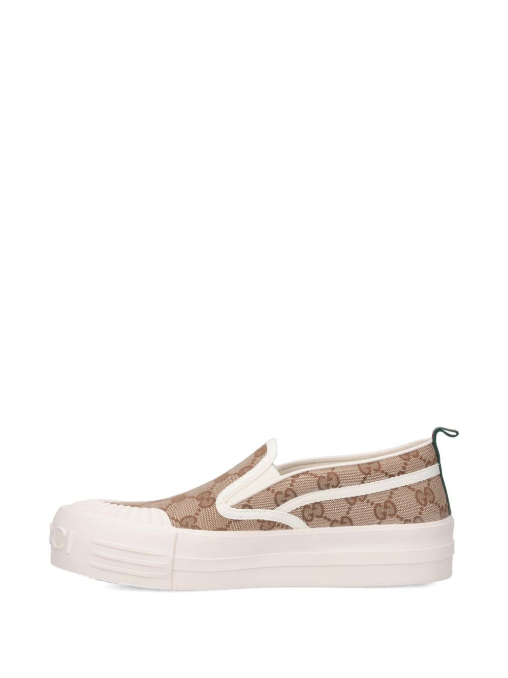 logo-pattern slip-on sneakers - 5