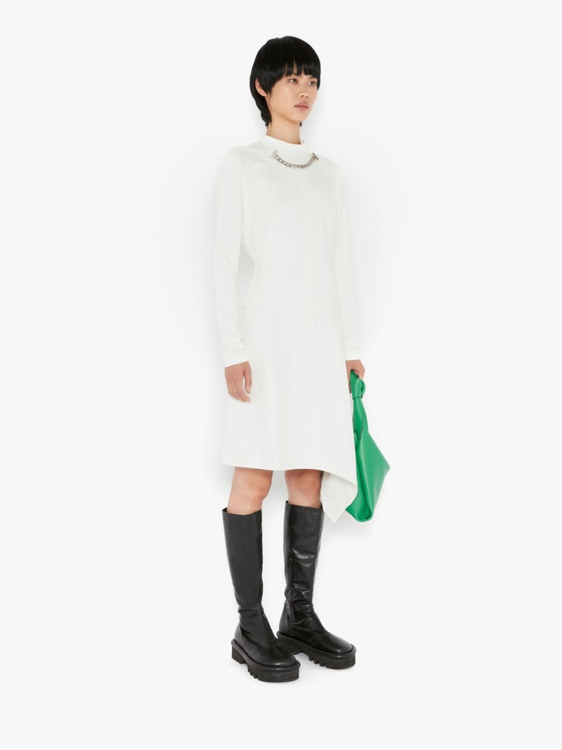 체인 넥 비대칭 헴 드레스 3