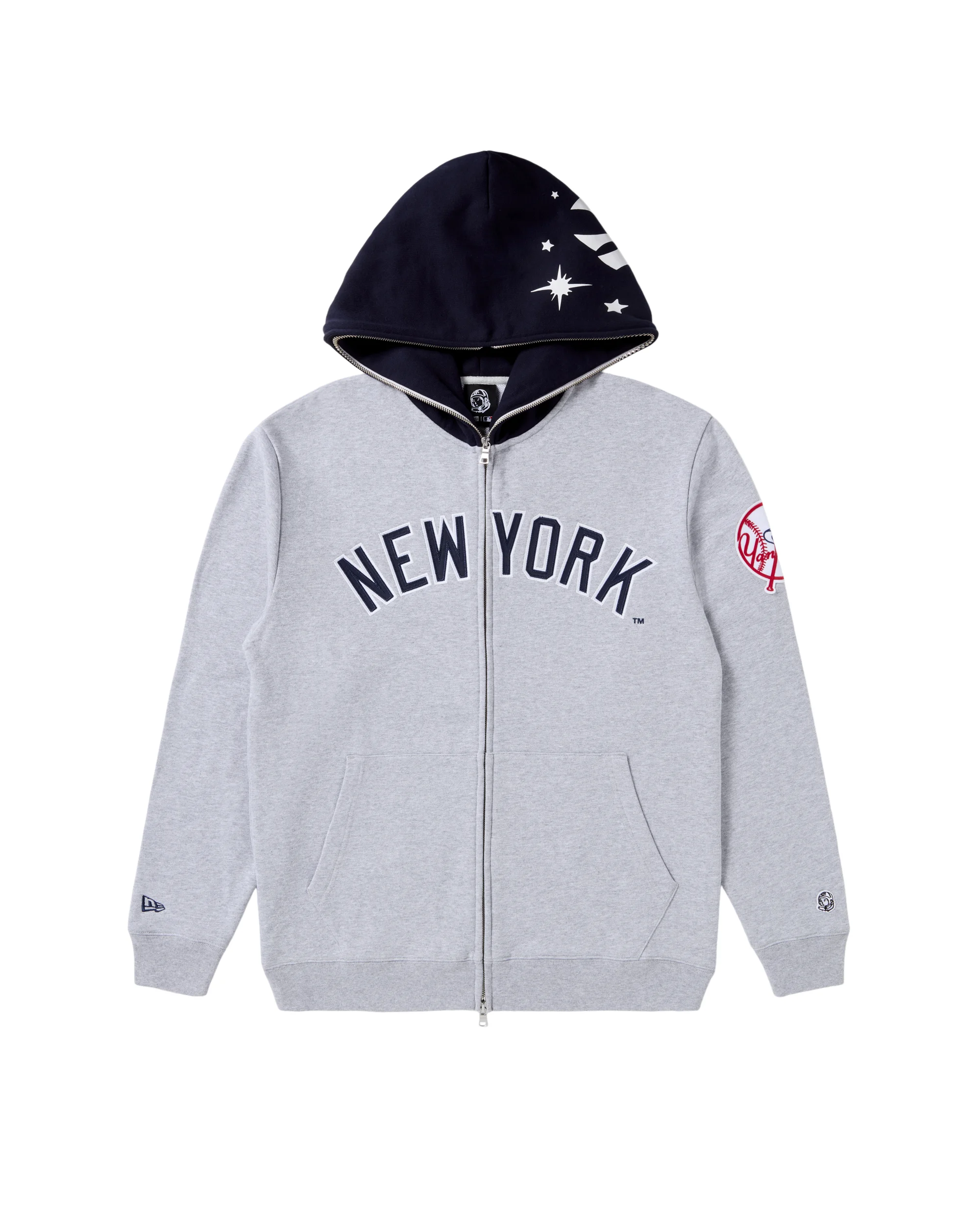 NY YANKEES BLOCKED ZIP HOOD - 1