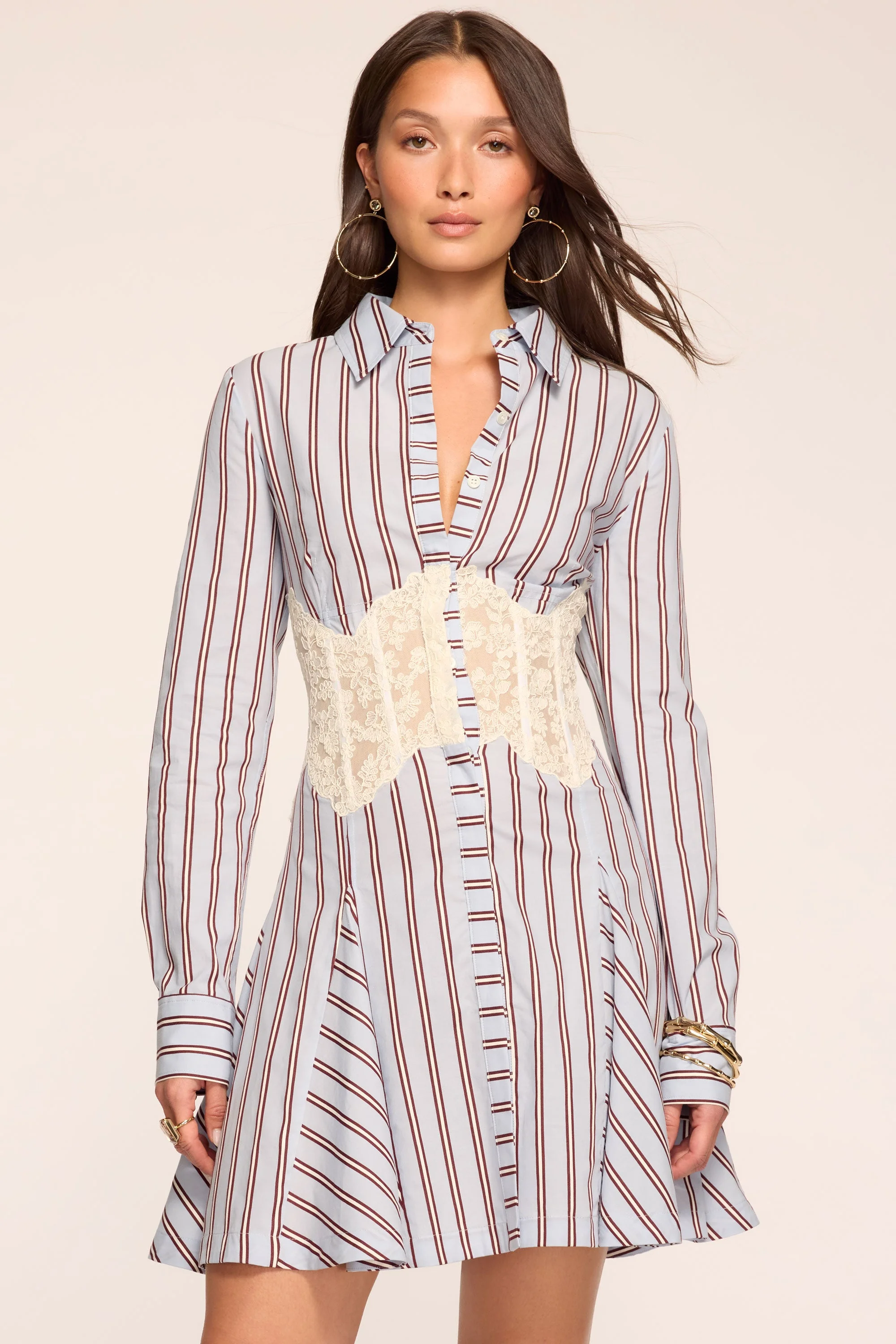 Wren Embellished Button Down Mini Dress - 1