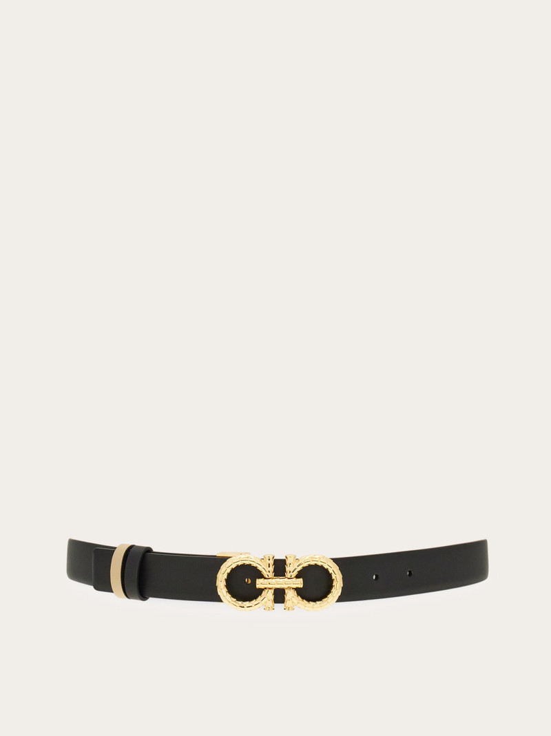 Adjustable and reversible Gancini belt 1