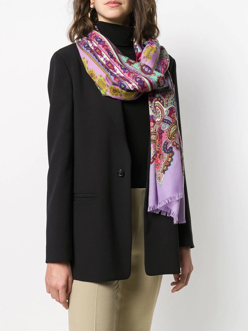 paisley print scarf - 2