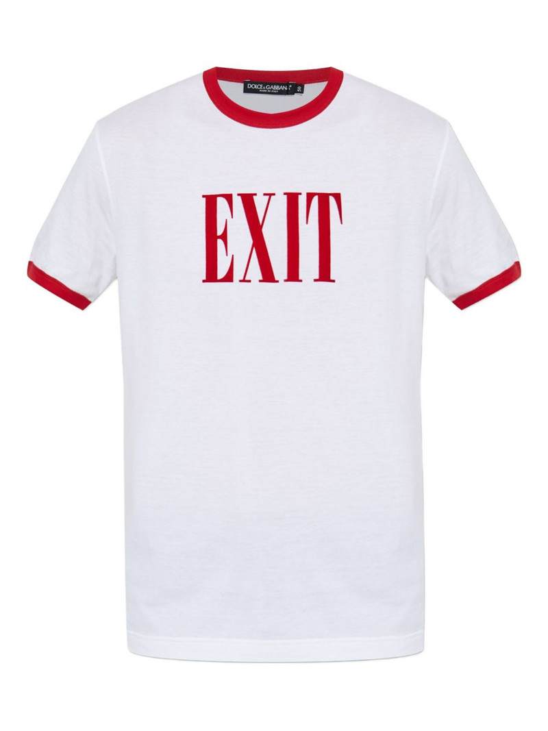 Exit-print ringer T-shirt 1