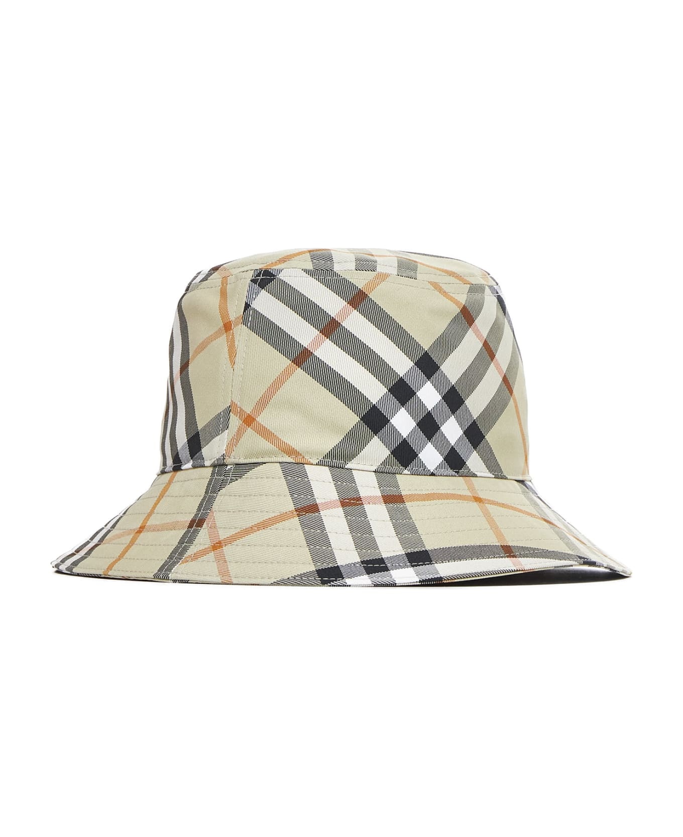 'check' Light Green Polyester Hat - 3